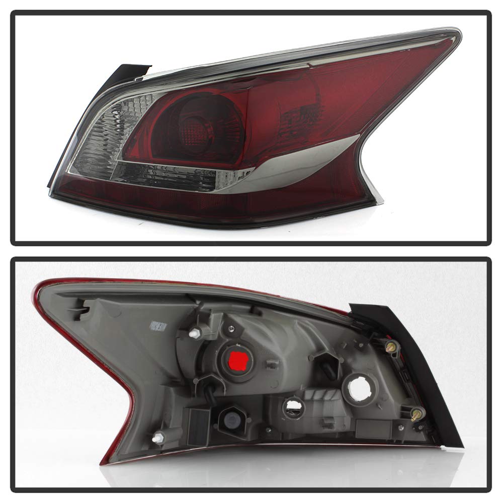 Smoke Tinted Replacement Tail Brake Lights Set Compatible for Nissan Altima 2013-2015 4-Door Sedan - Enhanced Visibility & Style for Night Driving & Custom Car Upgrades