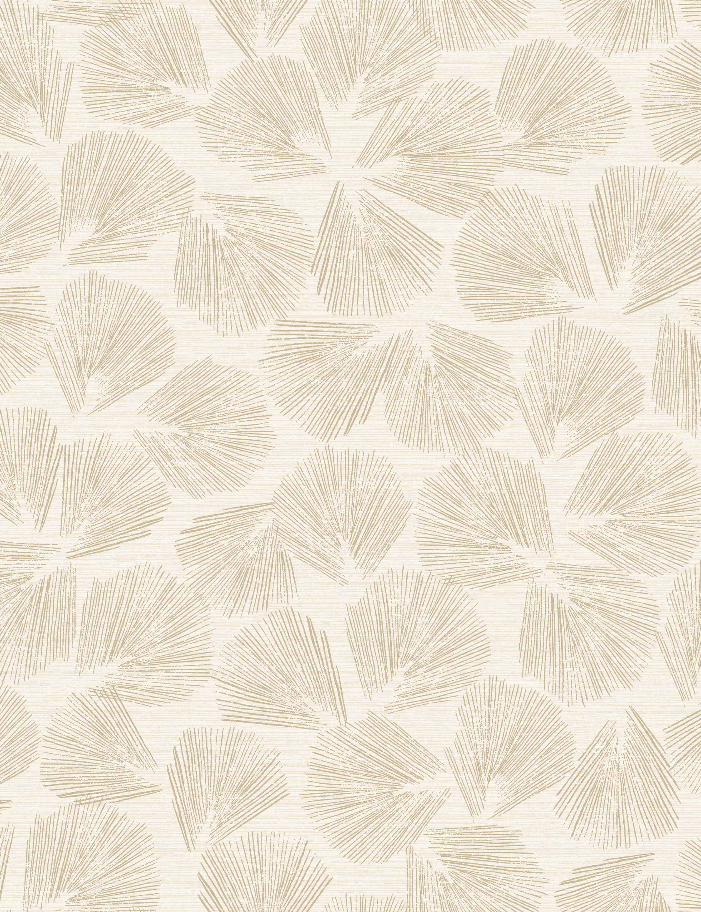 Elora Leaf Wallpaper Swatch by Christiane Lemieux - Gold Botanical Peel & Stick Wallpaper - Perfect for Bedroom, Living Room & Home Office Decor