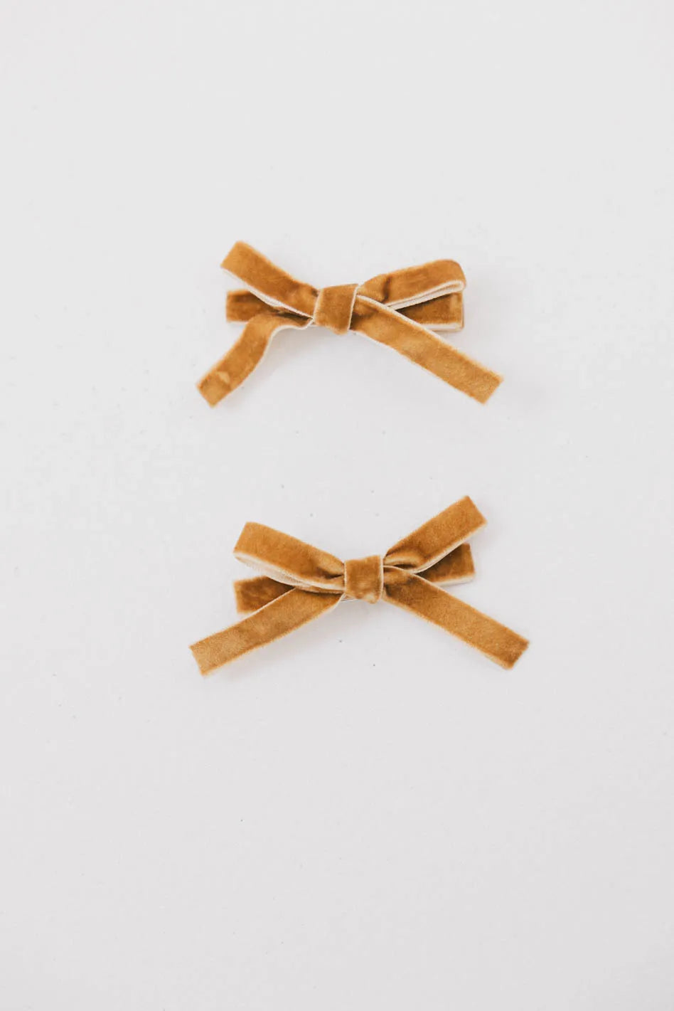 Mini Velvet Bow Hair Clip in Yellow - Elegant Hair Accessory for Women & Girls, Perfect for Parties, Weddings & Everyday Style