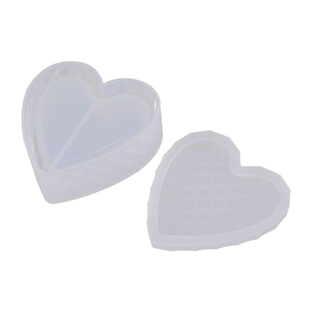 Heart Shaped Silicone Gel Molds for DIY Soap Making, Jewelry Storage, Epoxy Resin Crafts - 1 Piece - Perfect for Bathroom Organizers, Handmade Gifts & Craft Projects