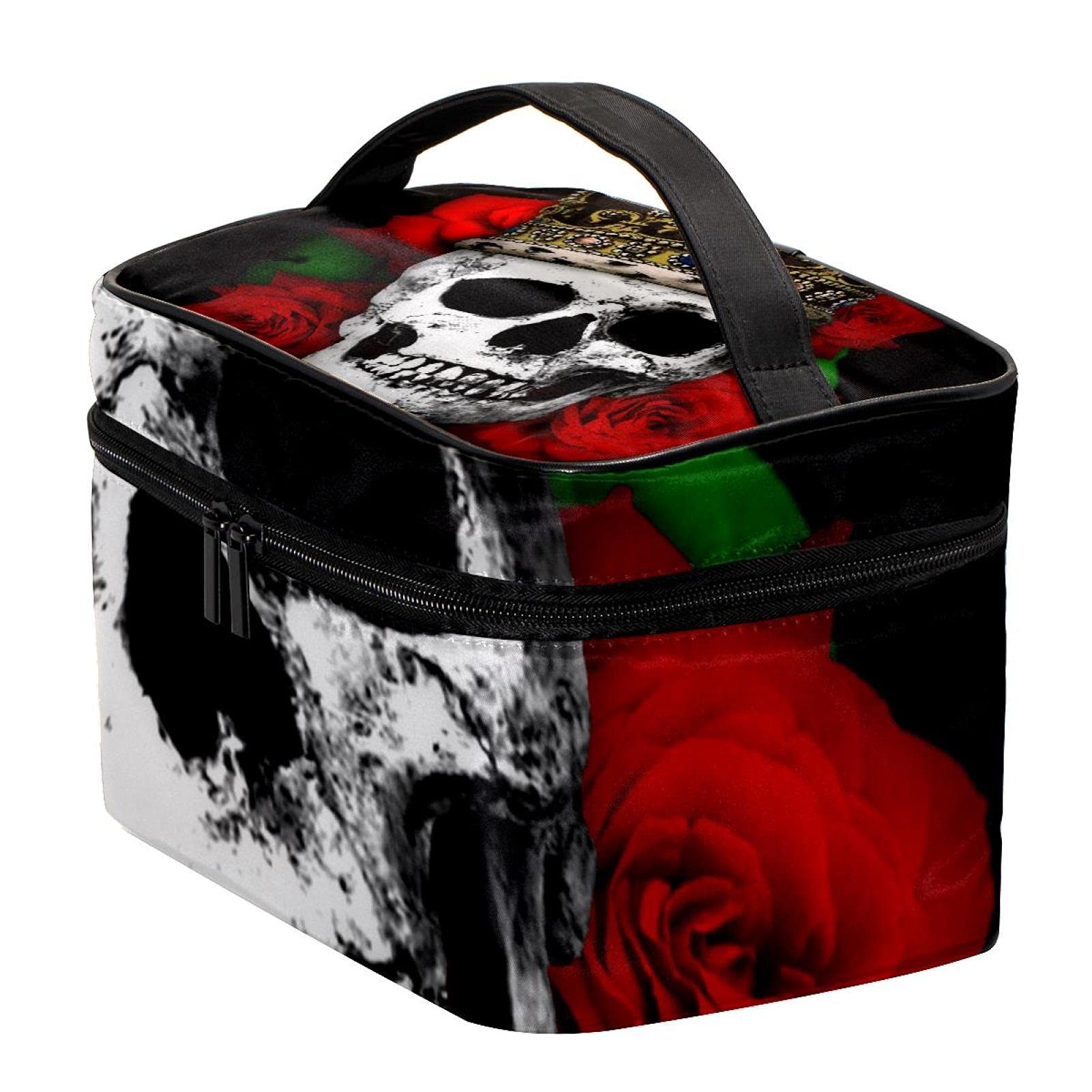 Dead King Floral Travel Makeup Bag - Large Cosmetic Organizer for Women | Travel & Daily Use