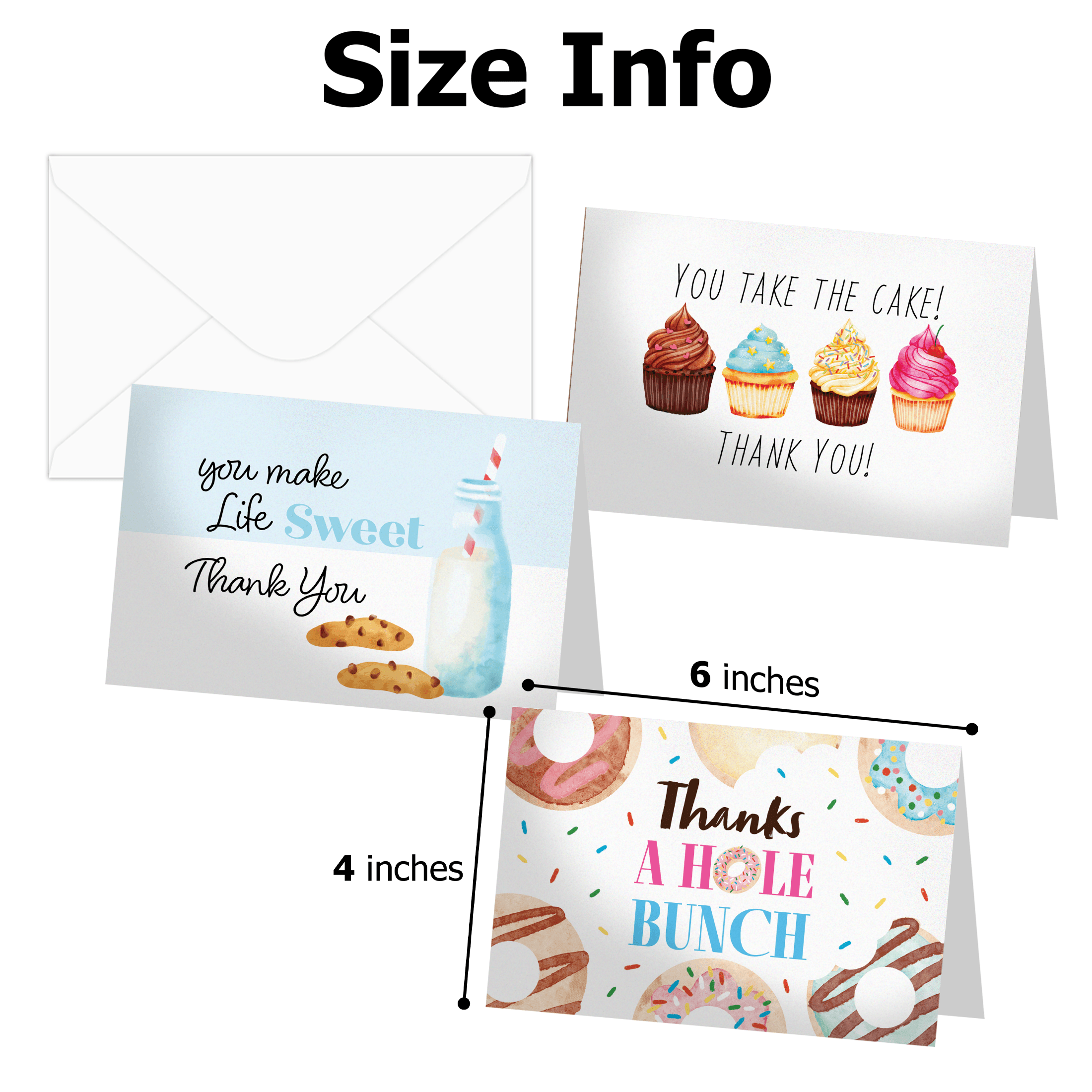 Sweet Thank You Cards with Envelopes - Elegant Greeting Cards for Birthday, Wedding, Baby Shower & Appreciation Gifts - Perfect for Teachers, Friends & Family