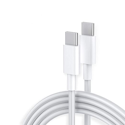 60W USB C to USB C Fast Charging Cable (6.6ft/2M) - PD Compatible Type C Charger Cord for MacBook, iPhone 15, iPad Pro, Samsung Galaxy - Perfect for Home, Office & Travel Charging
