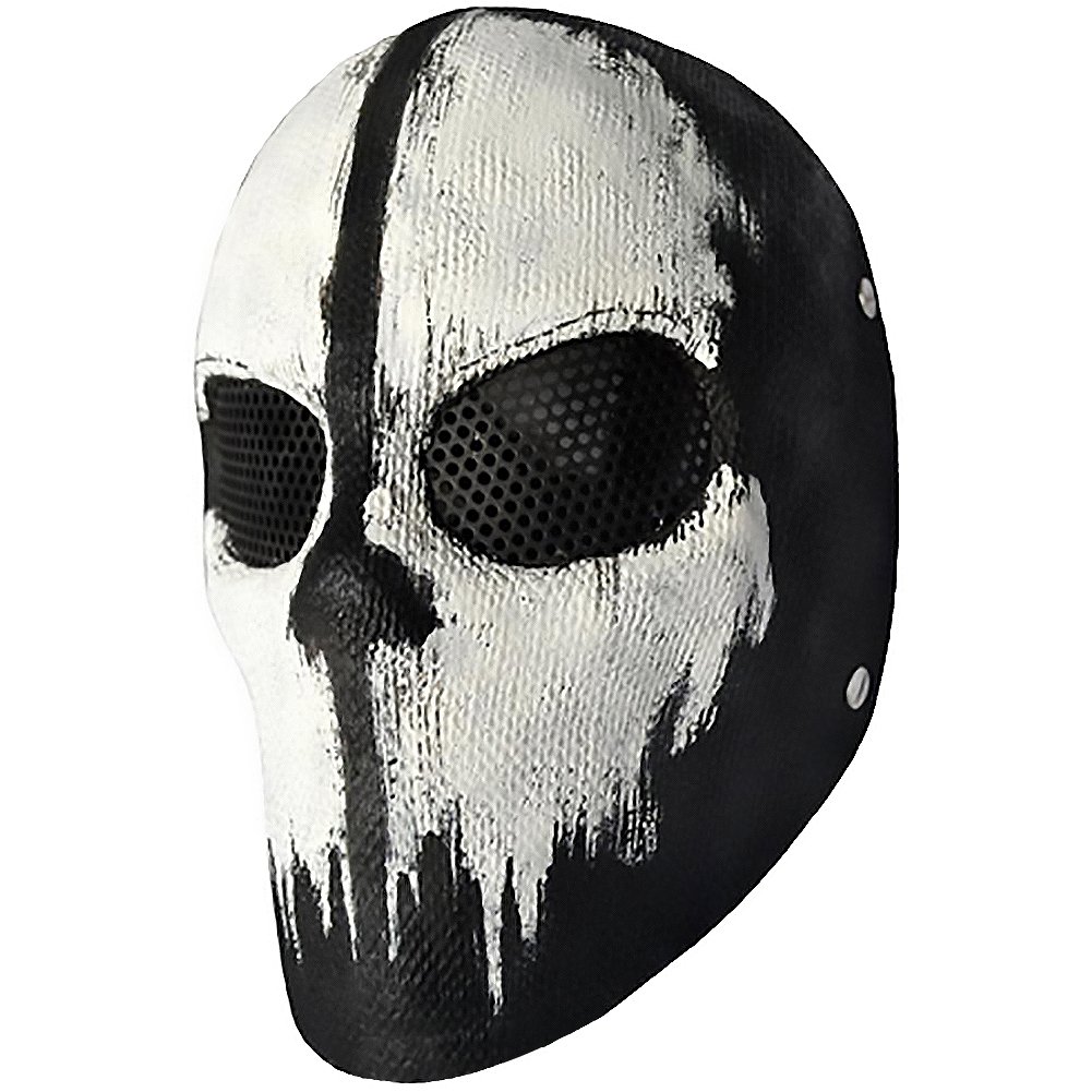 Evike Airsoft - R-Custom Fiberglass Wire Mesh Ghost Delta Face Protection Mask - Tactical Airsoft Gear for Outdoor Combat & Military Simulation Games (PID: 46455)