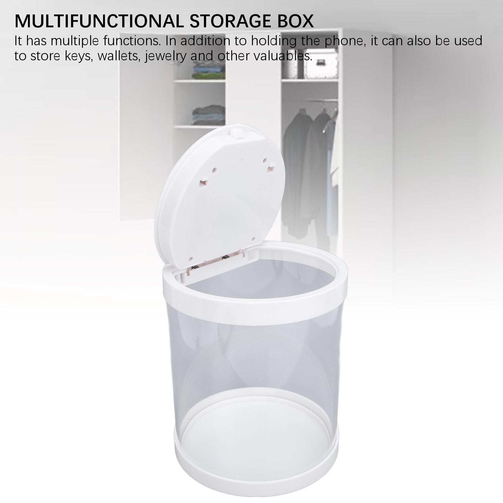 Electronic Password Timer Lock Box for Phone, Keys & Wallet - Multi-Purpose Time Lock Container for Home, Office & School - Durable Plastic Safe Box (White) - Perfect for Focus, Productivity & Self-Control
