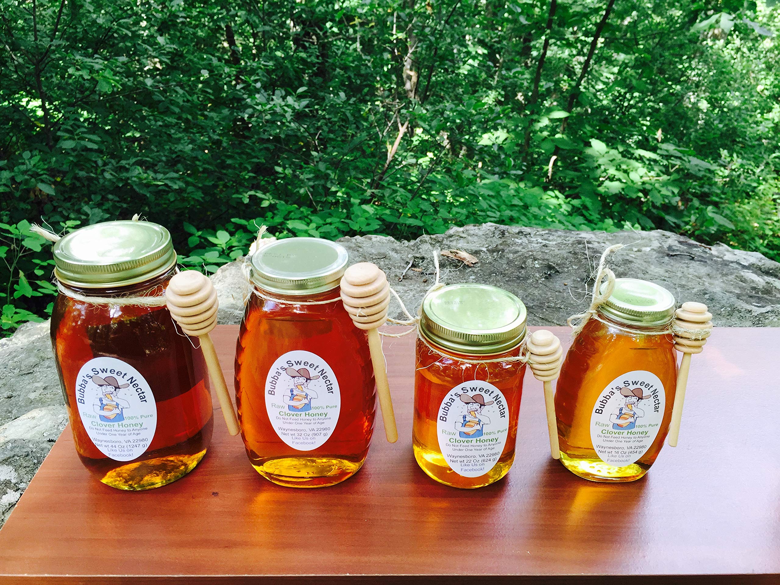 Bubba's Clover Honey - Pure Natural Honey in 32Oz (2 lb) Jars - 3 Pack - Perfect for Tea, Baking & Healthy Breakfast