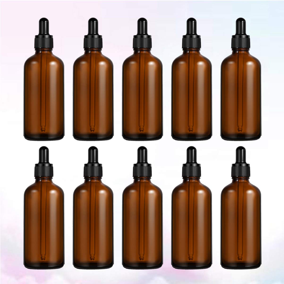 VILLCASE 10pcs Refillable Essential Oil Dropper Bottles - Glass Pipette Dropper Bottles for Perfume, Aromatherapy & DIY Cosmetics | Perfect for Essential Oil Blending, Travel & Gift Giving
