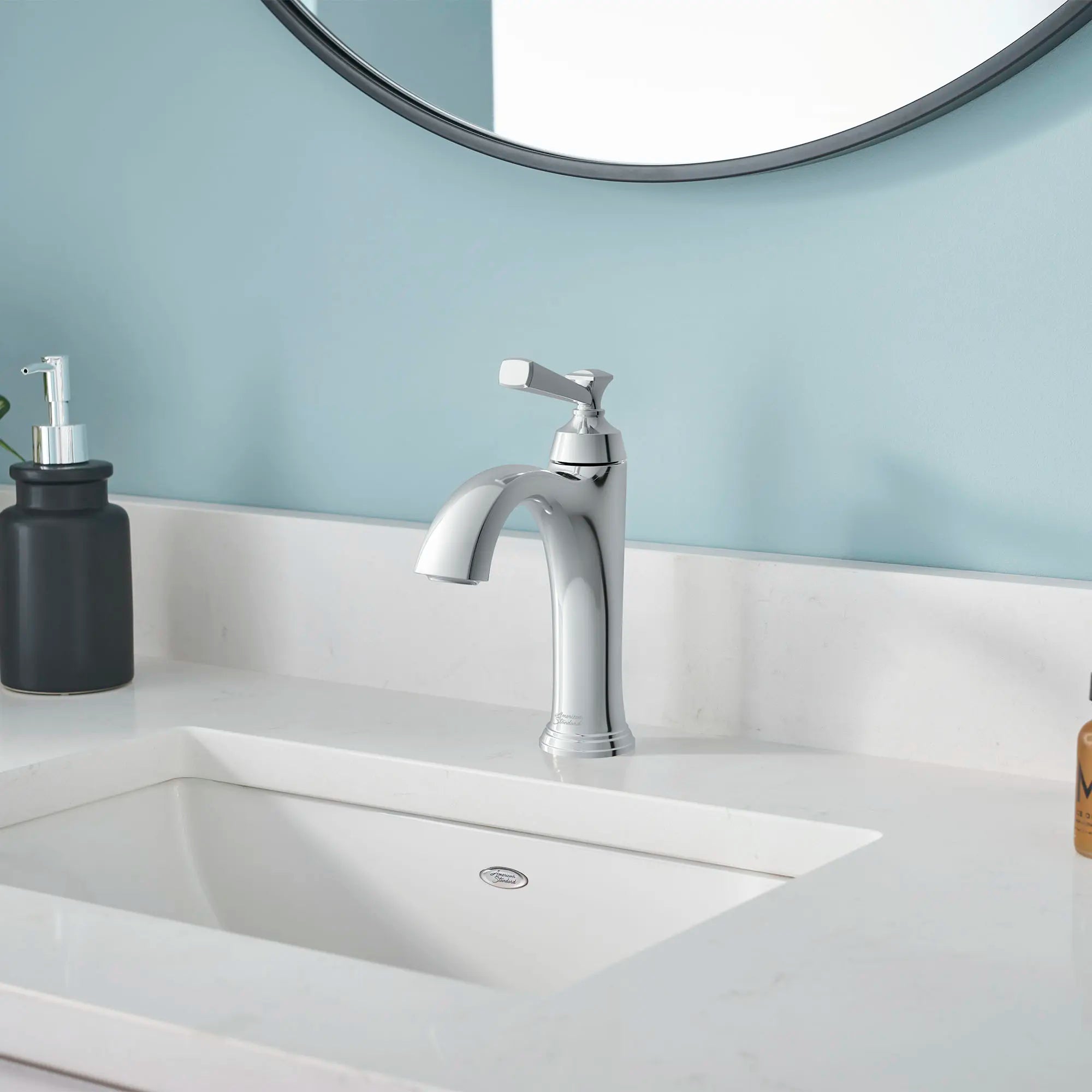 Glenmere Single Hole Bathroom Faucet with Lever Handle - 1.2 GPM/4.5 LPM Water-Saving Design - Perfect for Modern Vanities and Small Bathrooms