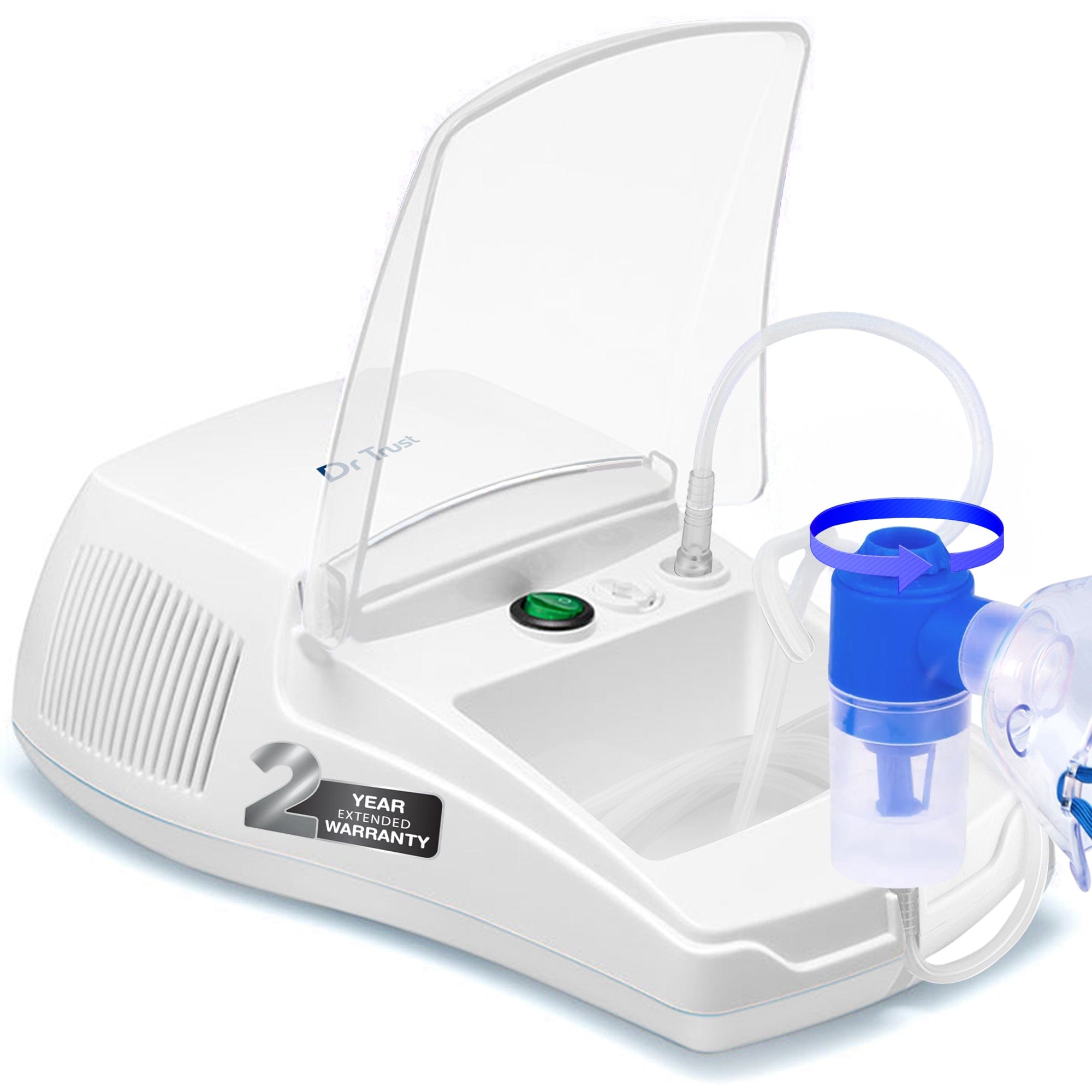 Dr Trust USA Compressor Plus Nebulizer 405 - Portable Medical Nebulizer Machine for Adults & Kids - Fast & Effective Asthma, COPD & Allergy Relief - Home & Travel Use