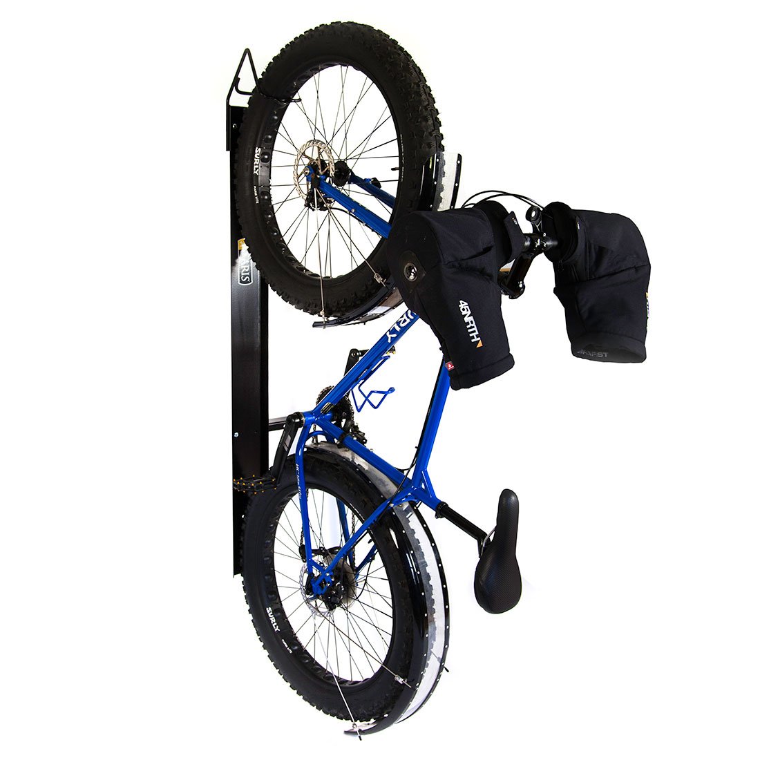 Saris Bike Trac Industrial Strength Vertical Bike Rack - Space Saving Bike Storage Solution with Wide Wheel Track & Full Length Tray | Perfect for Garage Organization, Bike Hanger & Home Storage | Ideal for Cyclists, Apartment Dwellers & Small Spaces