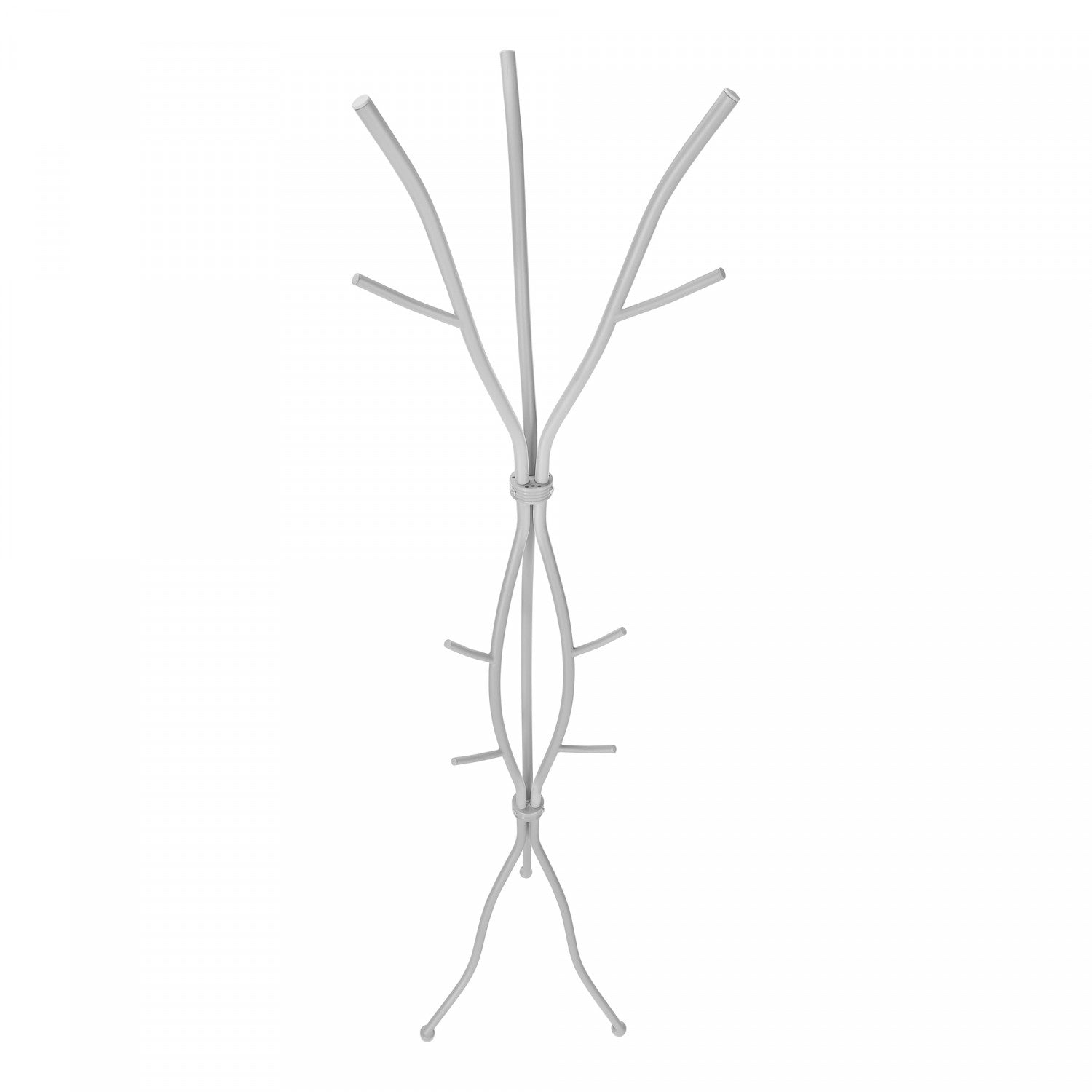 Stylish Silver Aster Coat Rack - Space-Saving Entryway Organizer for Hats, Scarves & Jackets | Perfect for Hallway, Bedroom or Office