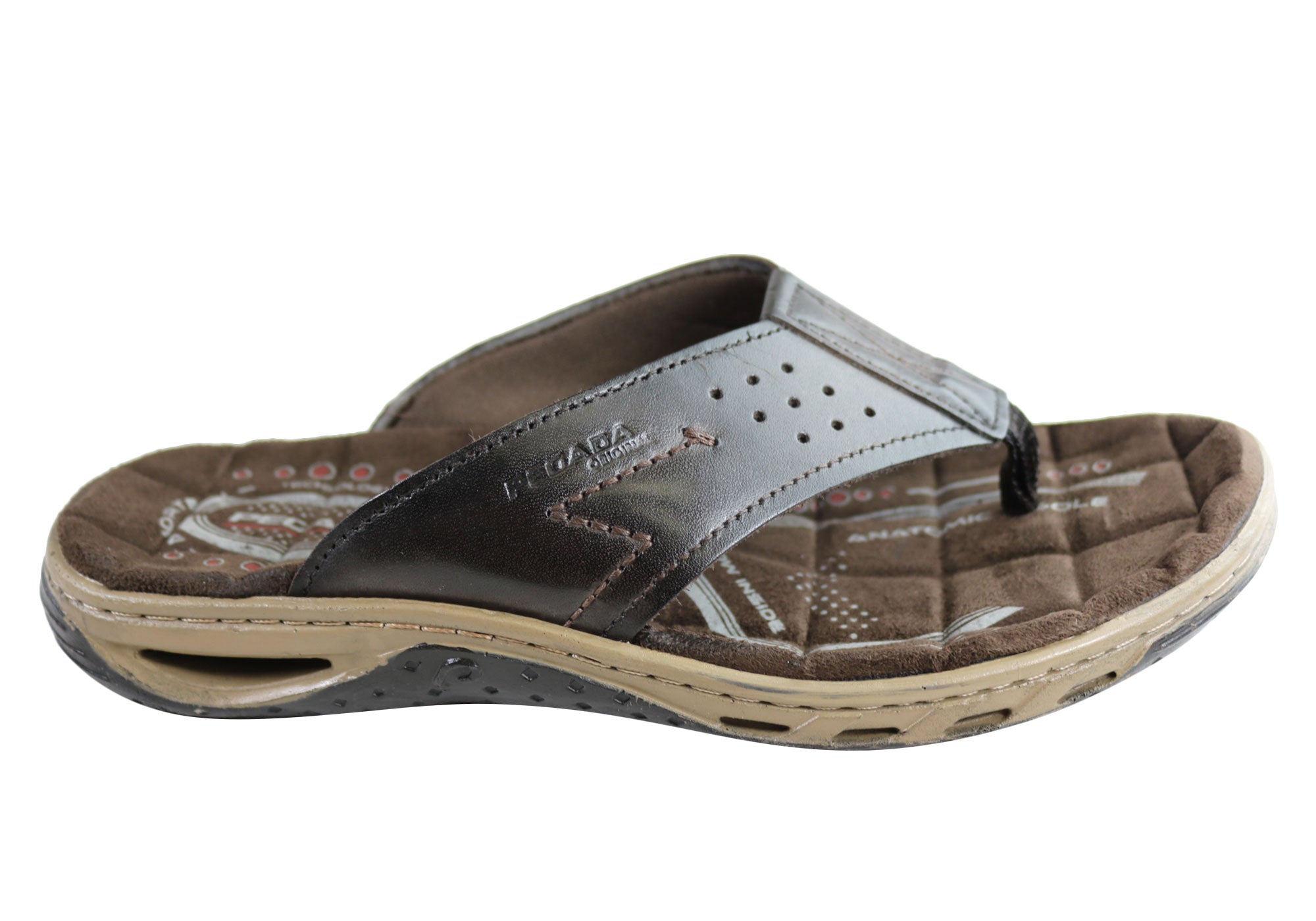 Phillip Men's Leather Cushioned Thong Sandals - Comfortable Flip Flops for Summer - Handmade in Brazil - Perfect for Beach, Pool & Casual Wear