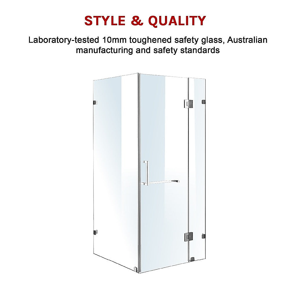 Frameless 10mm Glass Shower Screen 1000x1000mm - Modern Bathroom Enclosure by Della Francesca | Perfect for Walk-in Showers & Spa-Like Bathroom Upgrades