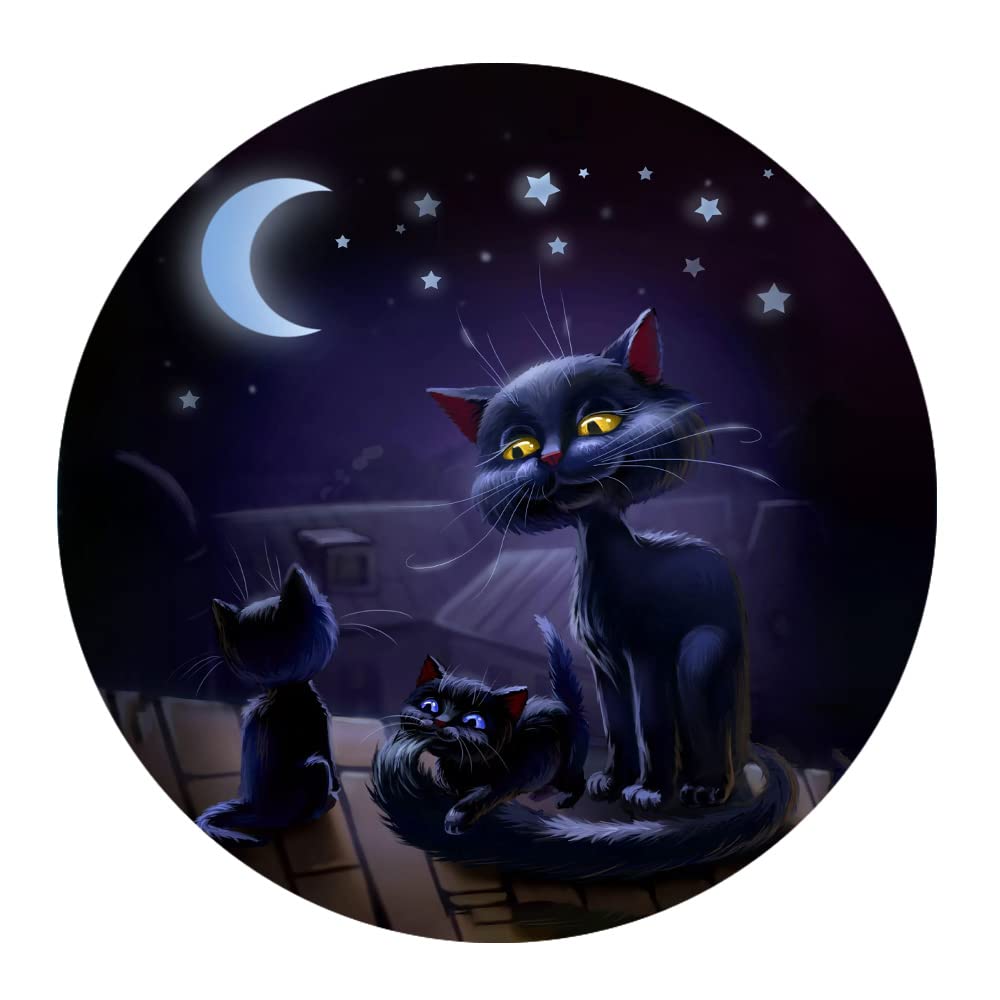 300 Piece Animal Series Cat Wall Art Puzzle - Round Wooden Jigsaw Puzzle for Adults, Kids, and Family | Stress Relief, Educational Toy, Parent-Child Bonding Activity | Perfect for Home Decor, Gifts & Relaxation