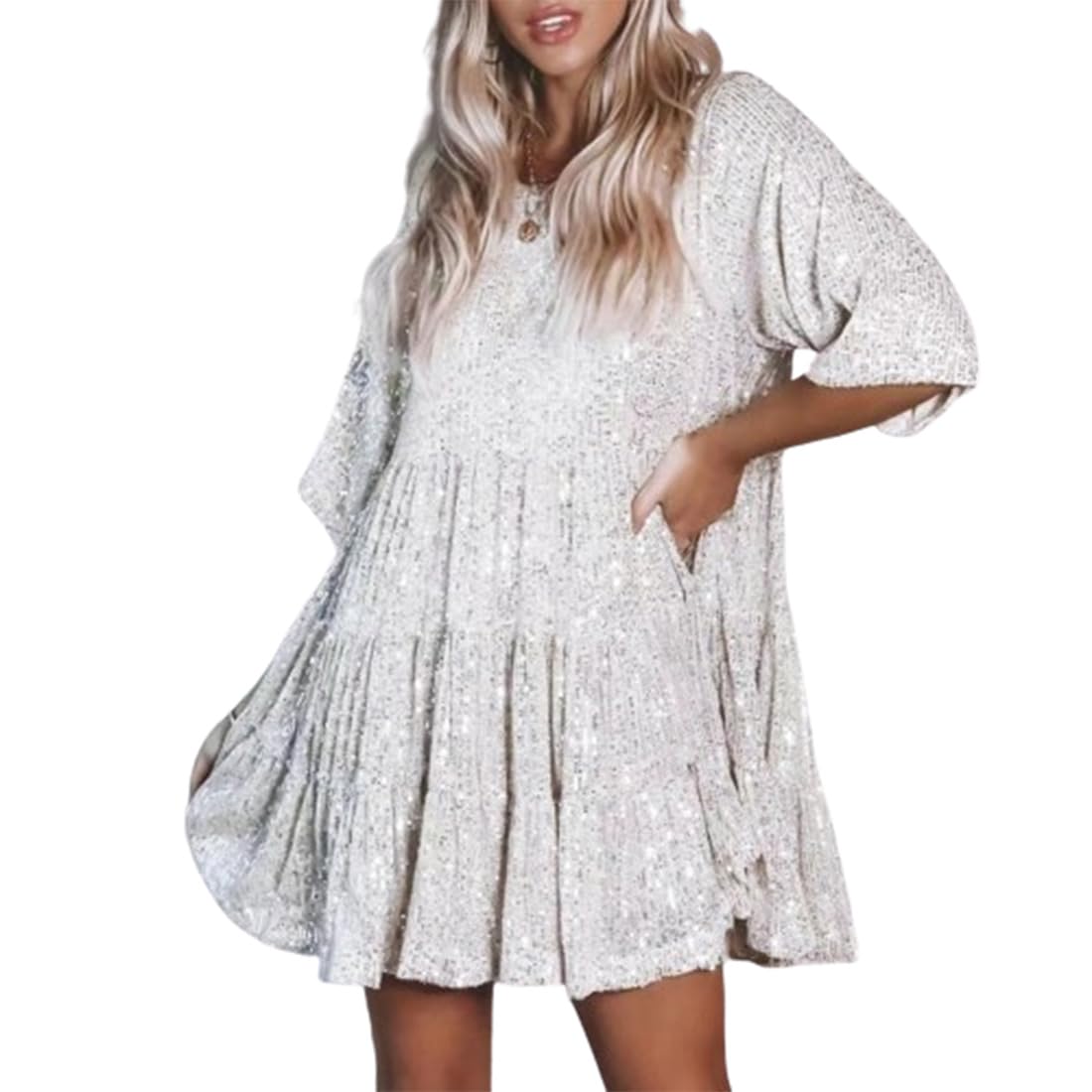 Sparkly Sequin Mini Dress for Women - Glitter Party Dress, Clubwear, Prom & Evening Gowns - Perfect for Night Out, Bachelorette Party, and Special Occasions