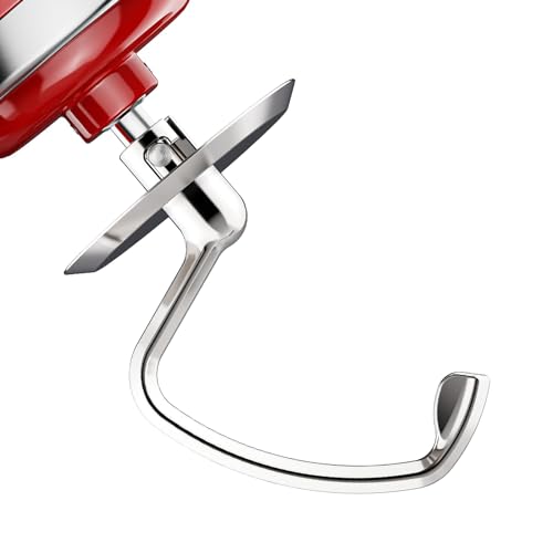 Stainless Steel Dough Hook Attachment for KitchenAid Mixer - Compatible with 4.5-5QT Tilt-Head Bowls, Classic/Classic Plus/Artisan Series (K45SS,KSM75,KSM90,KSM95,KSM150) | Dishwasher Safe | Perfect for Baking Bread, Cookies & Pastries
