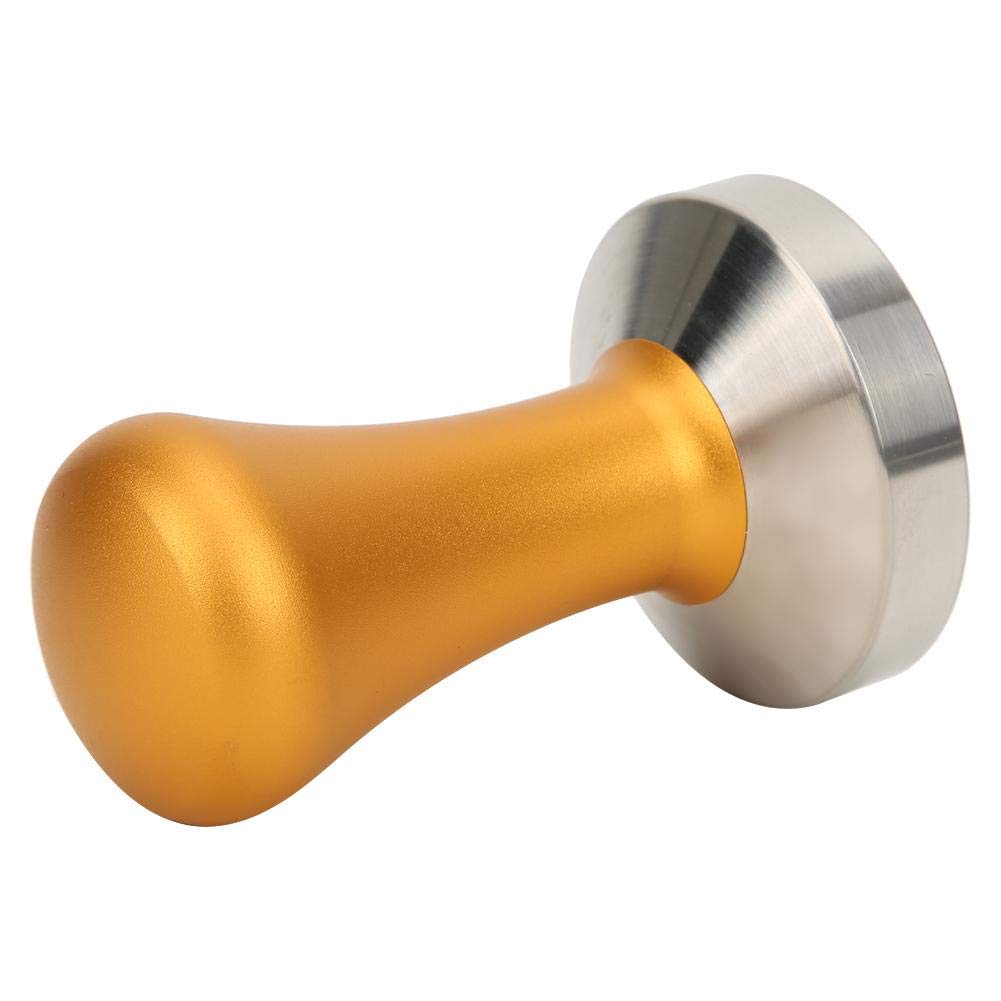 Premium 58mm Gold Detachable Espresso Tamper - Stainless Steel Barista Coffee Powder Pressing Tool - Perfect for Home & Professional Coffee Brewing, Espresso Machine Accessories