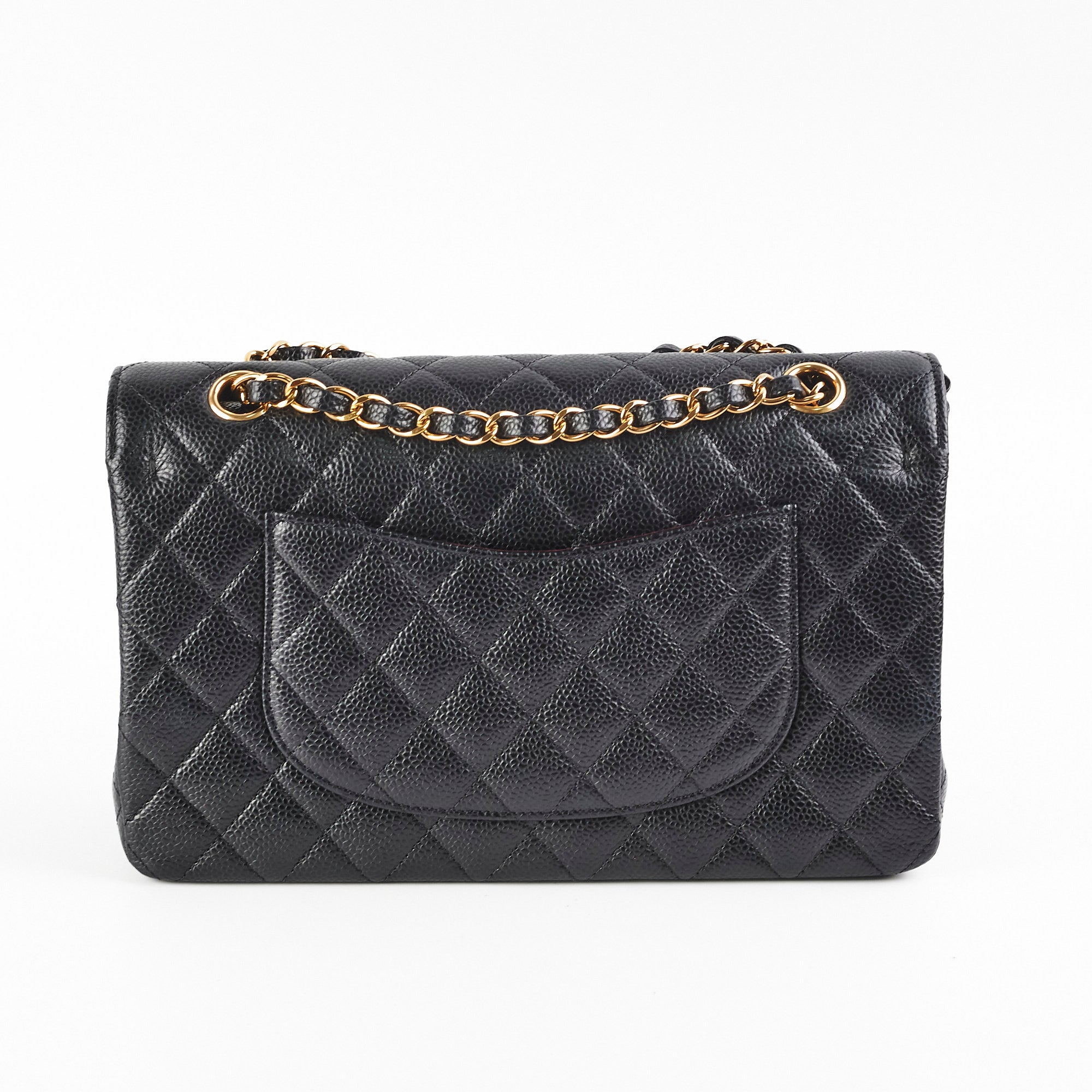 Authentic Chanel Caviar Medium/Large Double Classic Flap Bag Black 2022 - Luxury Handbag for Women, Perfect for Work, Evening Events & Special Occasions