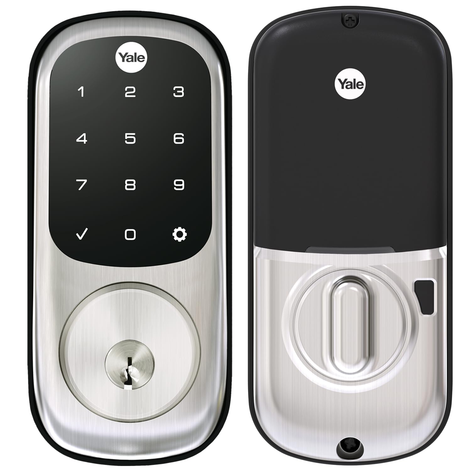 Yale Assure Touchscreen Deadbolt Lock - Satin Nickel Electronic Keypad Entry Door Lock with Backup Key (YRD226NR619) - Secure Your Home, Office, or Apartment Entryway