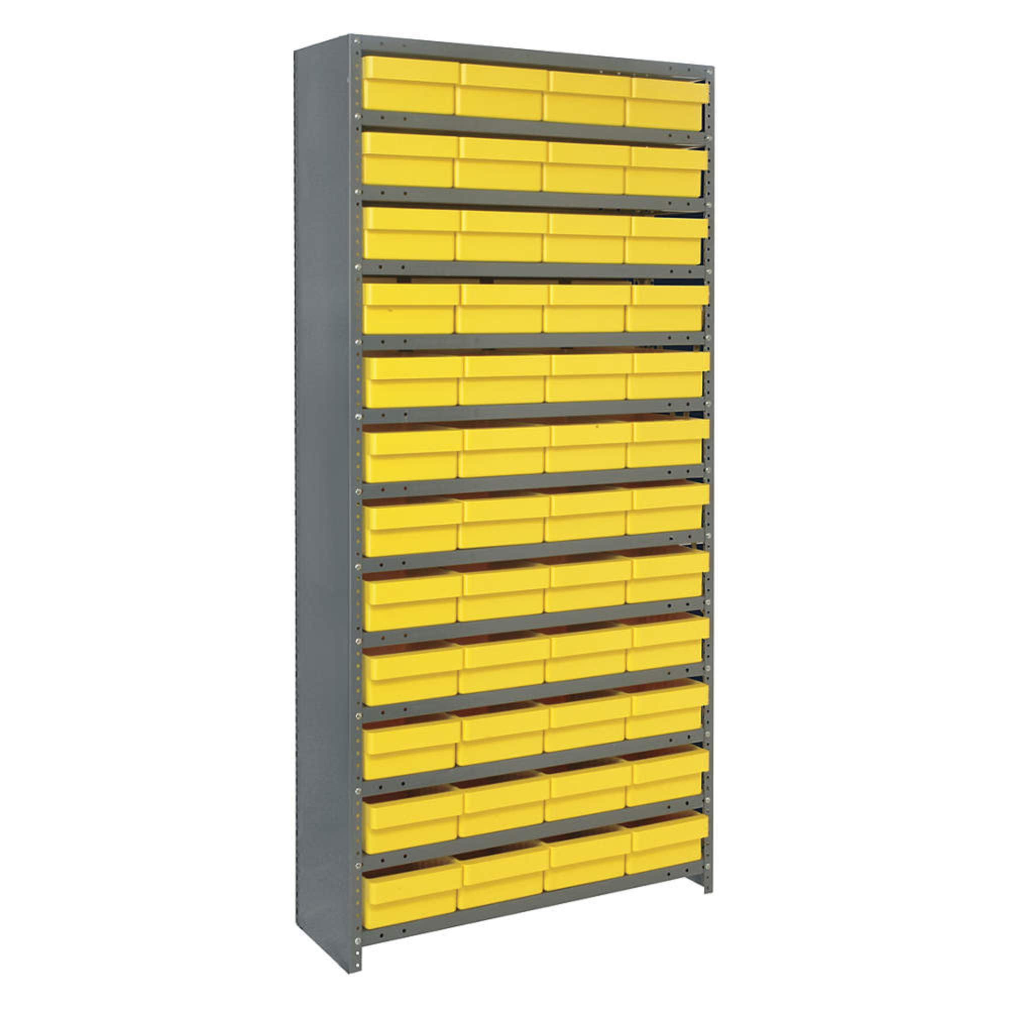 Euro Drawer Storage System - 48 Yellow Plastic Bins (4.6