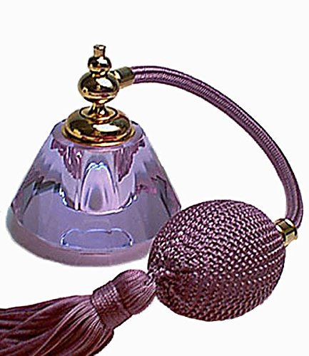 Premium Refillable Glass Perfume Atomizer Bottle with Bulb Sprayer & Tassel - Elegant Crystal Design for Travel, Purse & Home Fragrance Storage