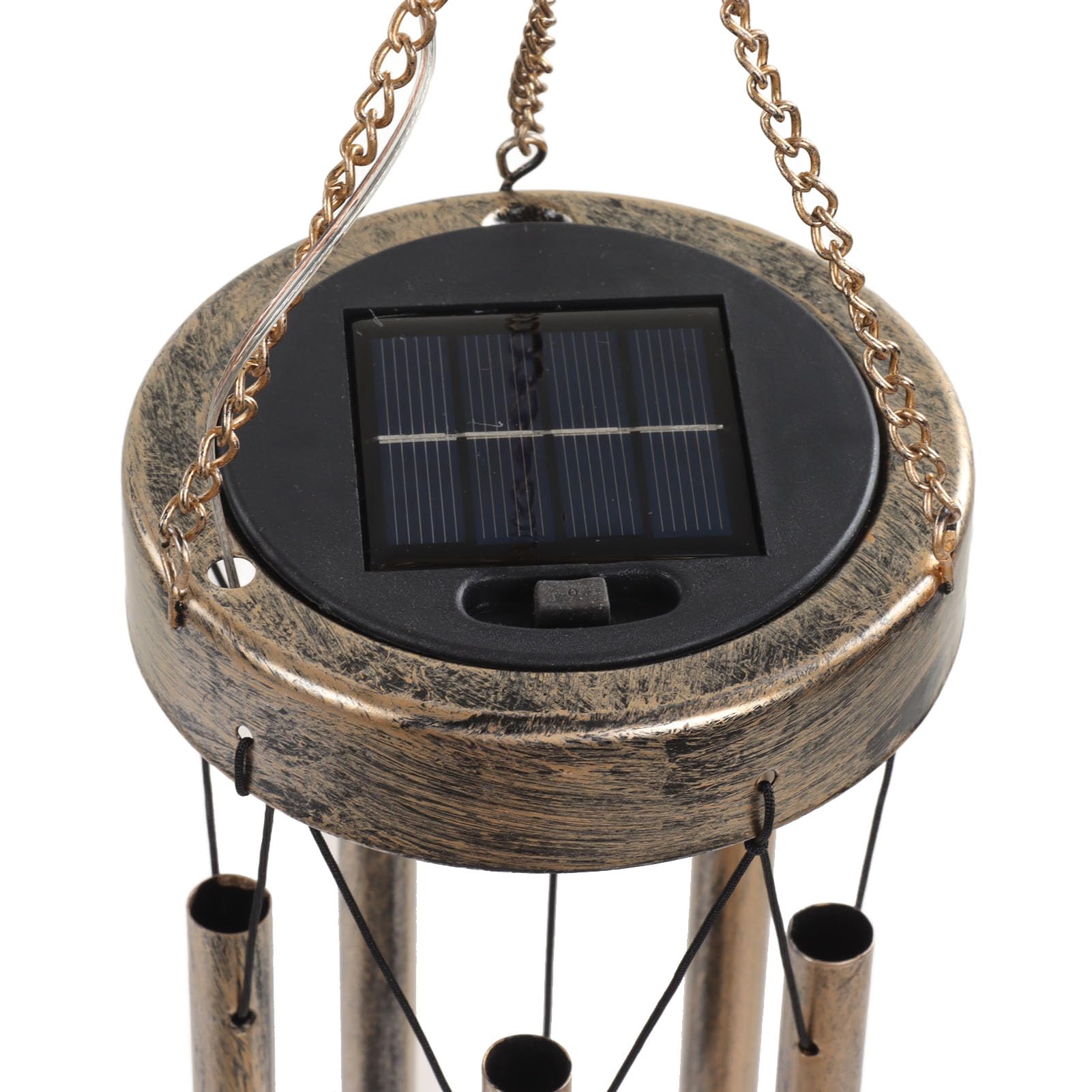 Solar Powered Wind Chimes with LED Lights - Waterproof Metal Outdoor Wind Chimes for Garden, Patio & Yard Decor - Perfect for Evening Ambiance & Relaxation
