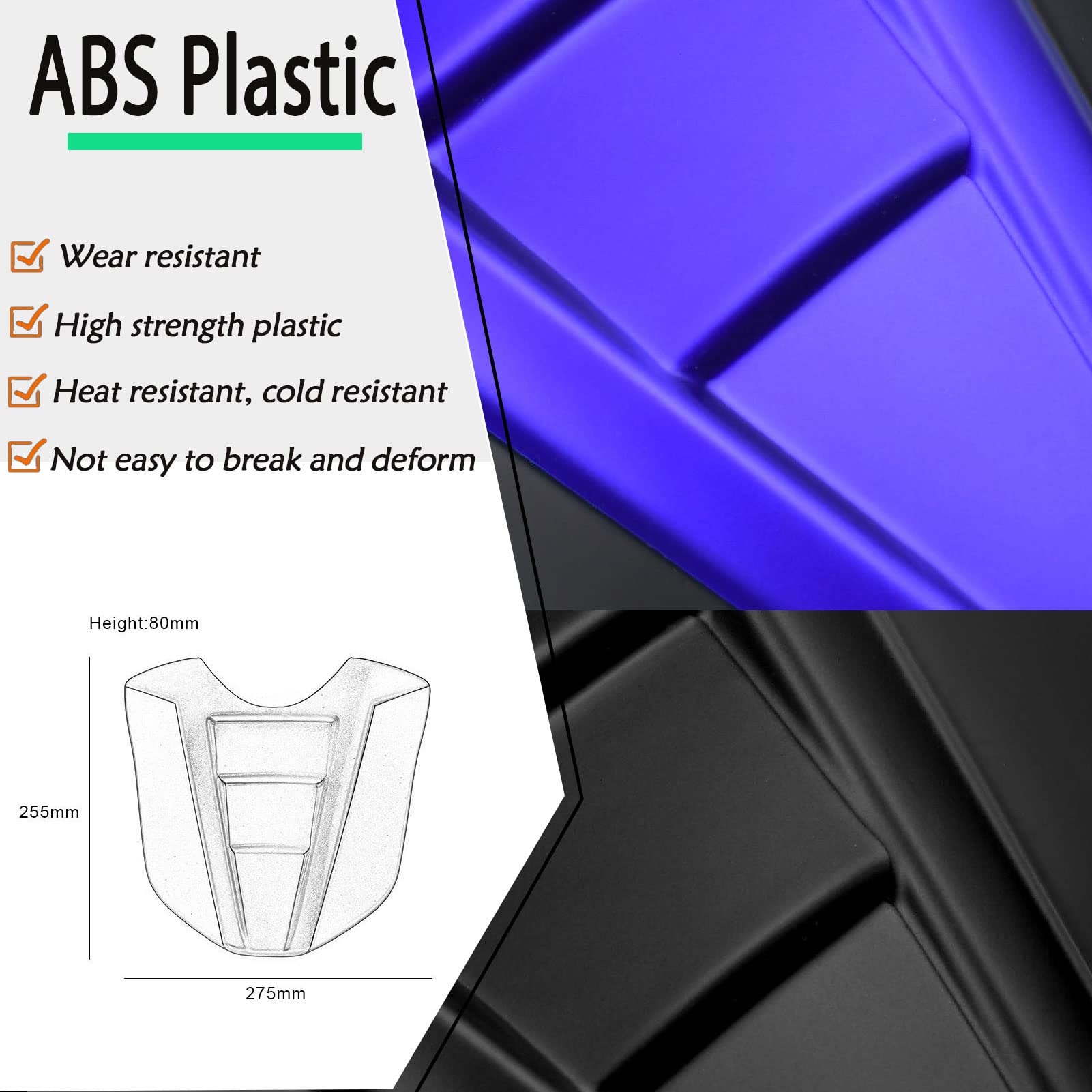 Yamaha FZ-10 MT-10 Seat Cowl Cover - Black Solo Rear Seat Fairing Compatible with 2016-2020 FZ10 MT10 Models | Motorcycle Accessories for Street & Sport Riding