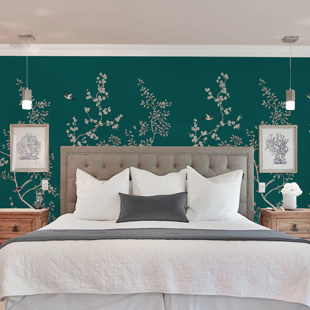 Self-Adhesive Garden Wall Mural - Easy Peel & Stick Wallpaper for Home Decor, Living Room, Bedroom & Nursery - Nature Inspired Botanical Design for Indoor Walls