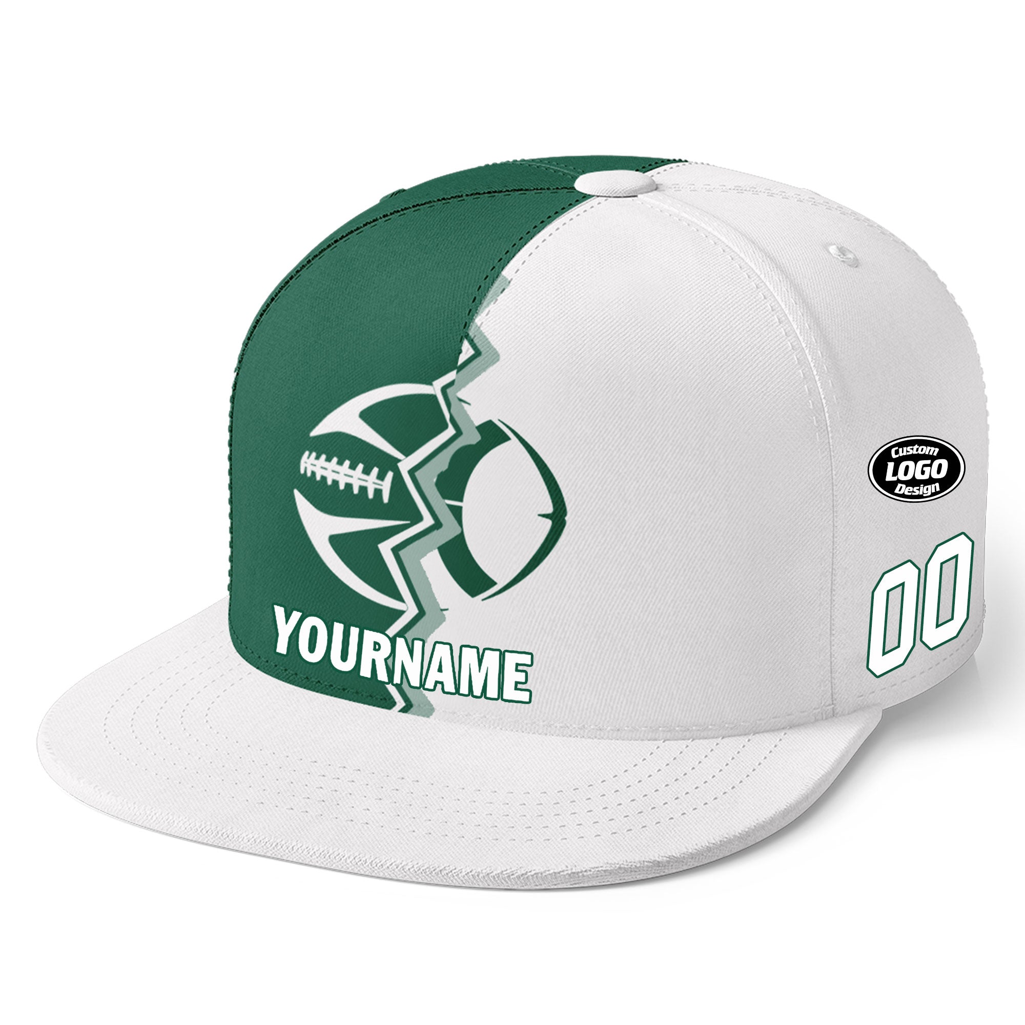 Custom Green & White New York Embroidered Baseball Cap - Adjustable Stitched Sport Hat for Men & Women - Personalized PR067B D028017 - Perfect for Sports, Casual Wear & Fan Gifts