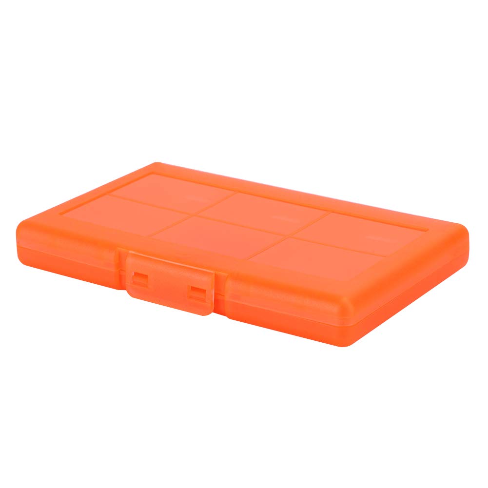 Naroote Switch Game Card Holder - Premium Storage Case for Nintendo Switch Game Cards & Playing Cards - Durable & Fine Workmanship (Orange) - Perfect for Travel, Gaming Parties & Home Organization