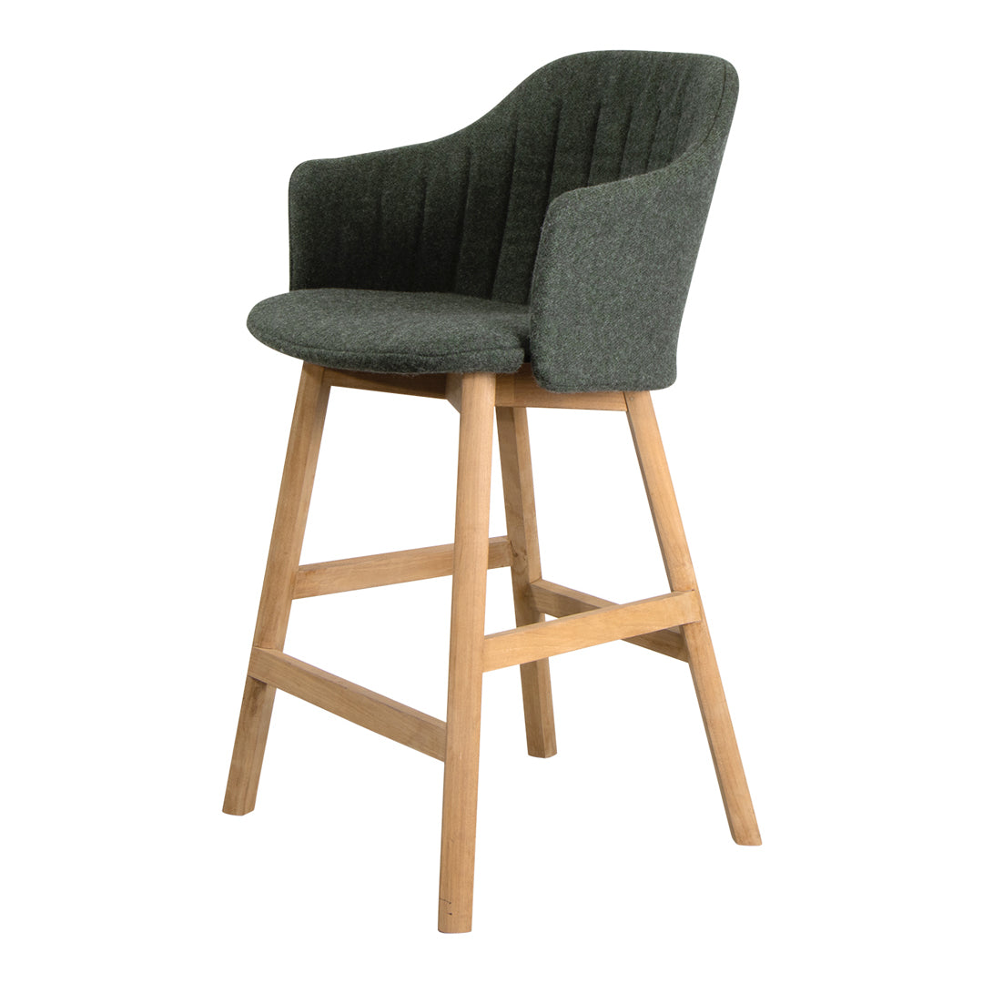 Premium Wooden Counter Stool with Back and Seat Cushion - Comfortable Bar Height Stool for Kitchen Island, Breakfast Nook & Home Bar