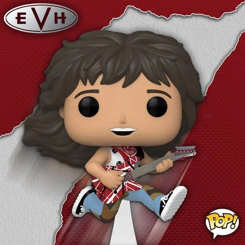 Eddie Van Halen with Guitar Pop! Vinyl Figure #258 - Rock Music Collectible for Fans, Home Decor & Gift Idea