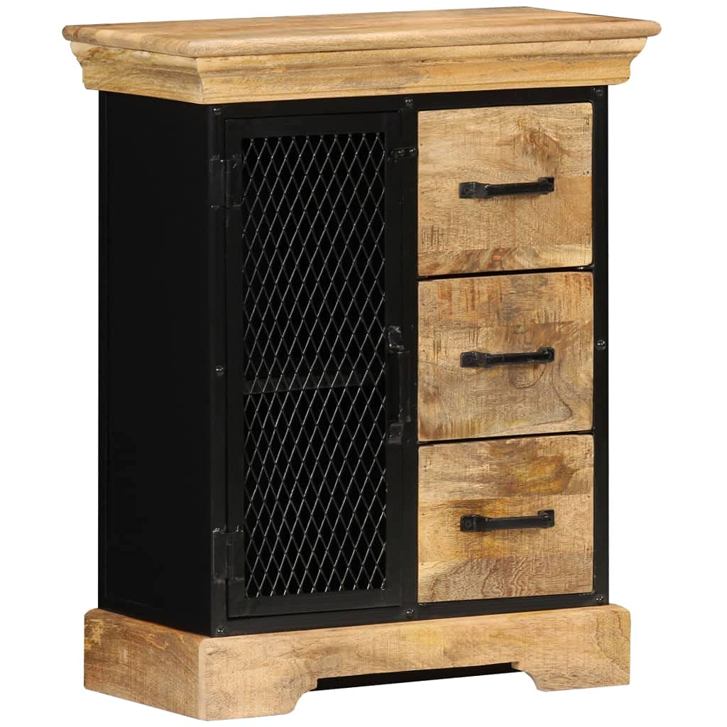 Rustic Side Cabinet with Storage - 23.6