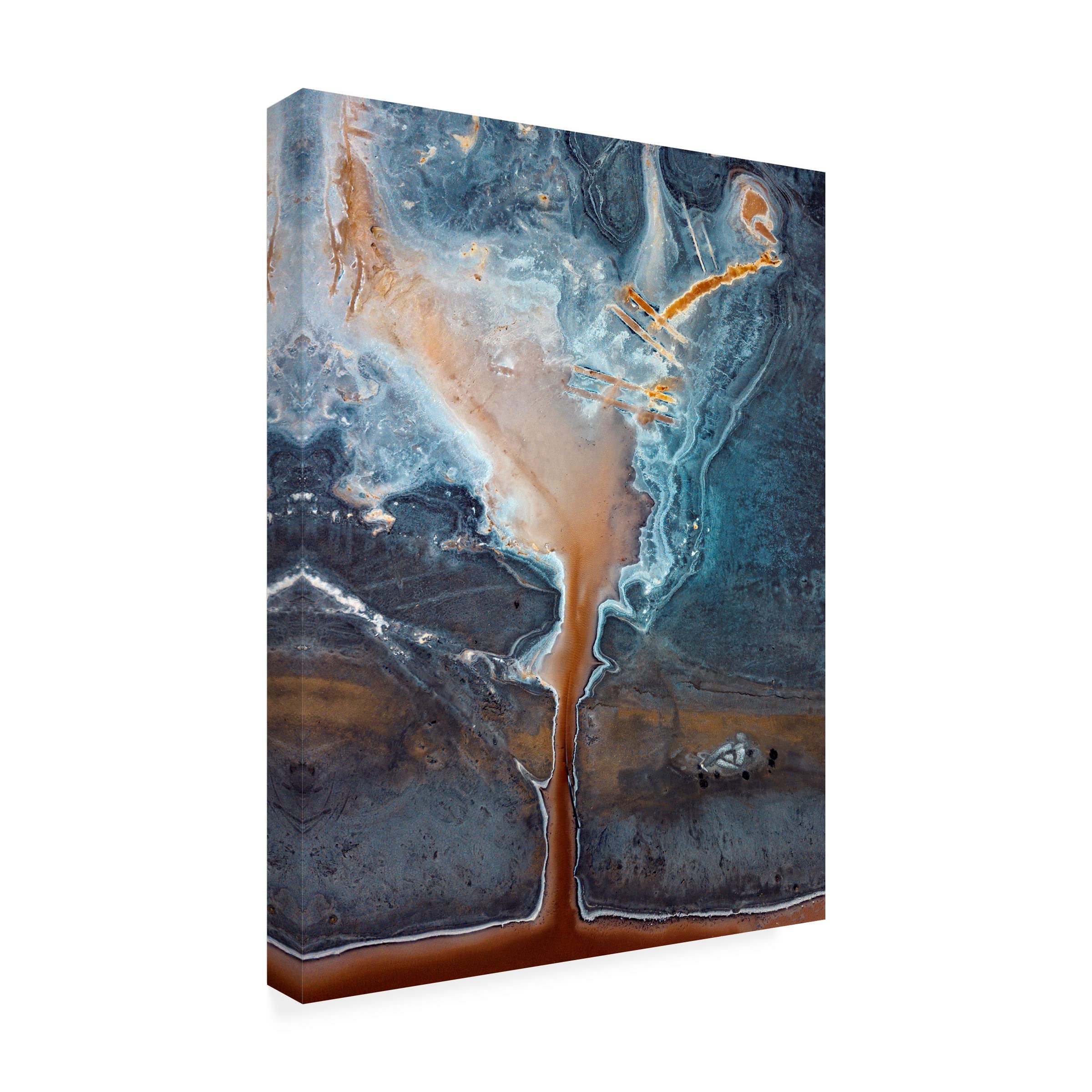 Trademark Fine Art 'Salt Fields' Canvas Wall Art by Jure Kravanja - Stunning Landscape Painting for Living Room, Bedroom & Office Decor
