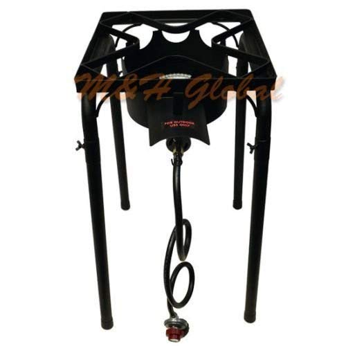Heavy Duty High Pressure Single Burner Camping Stove with Tall Stand - Portable Outdoor Cooking for Backpacking, Hiking & Picnics