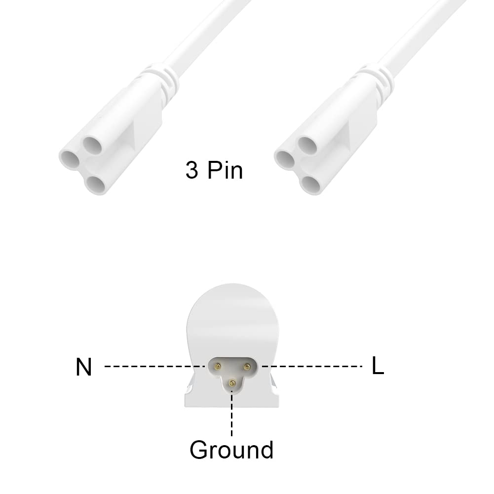 SHOPLED 5FT Power Cord with On/Off Switch for T5 T8 LED Tube Lights - 3 Prong Plug Replacement Cable for LED Shop Lights, Garage, Warehouse & Workshop Lighting