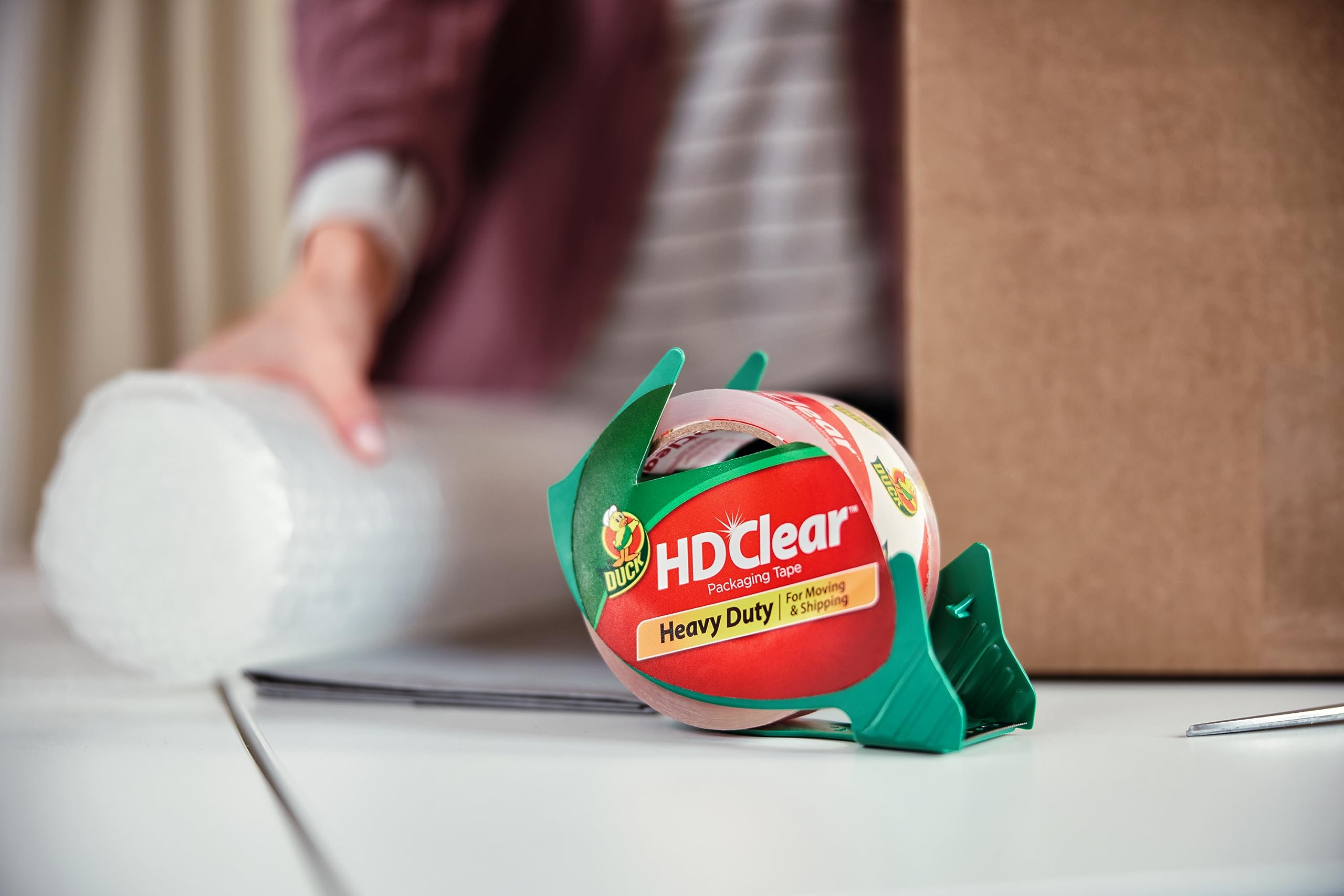 Duck HD Clear Packing Tape Refills - 24 Rolls Heavy Duty Shipping Tape for Boxes, Moving & Packaging Supplies - 1.88 Inch x 54.6 Yards (393730) - Perfect for Home Moving, Office Shipping & Warehouse Packaging