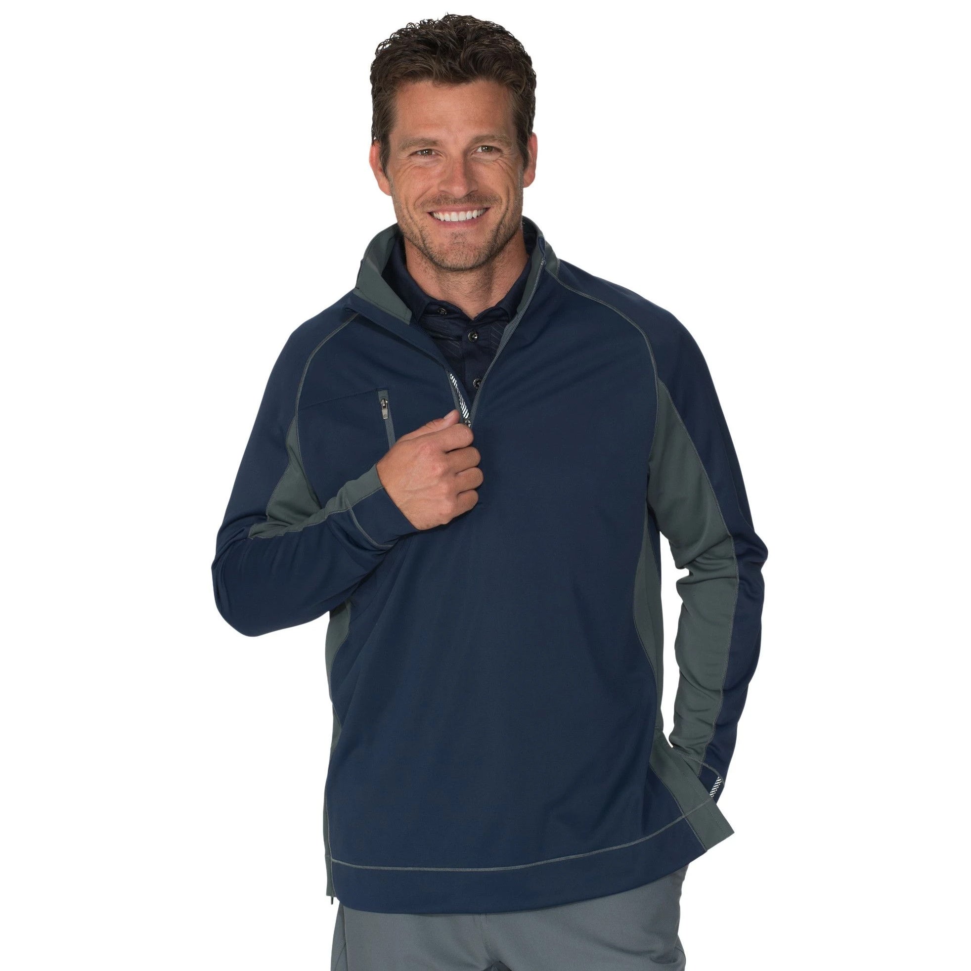 Chase 54 Ascend Men's Long Sleeve 1/4 Zip Golf Shirt - Breathable & Moisture-Wicking Performance Top for Golfing, Casual Wear & Outdoor Activities