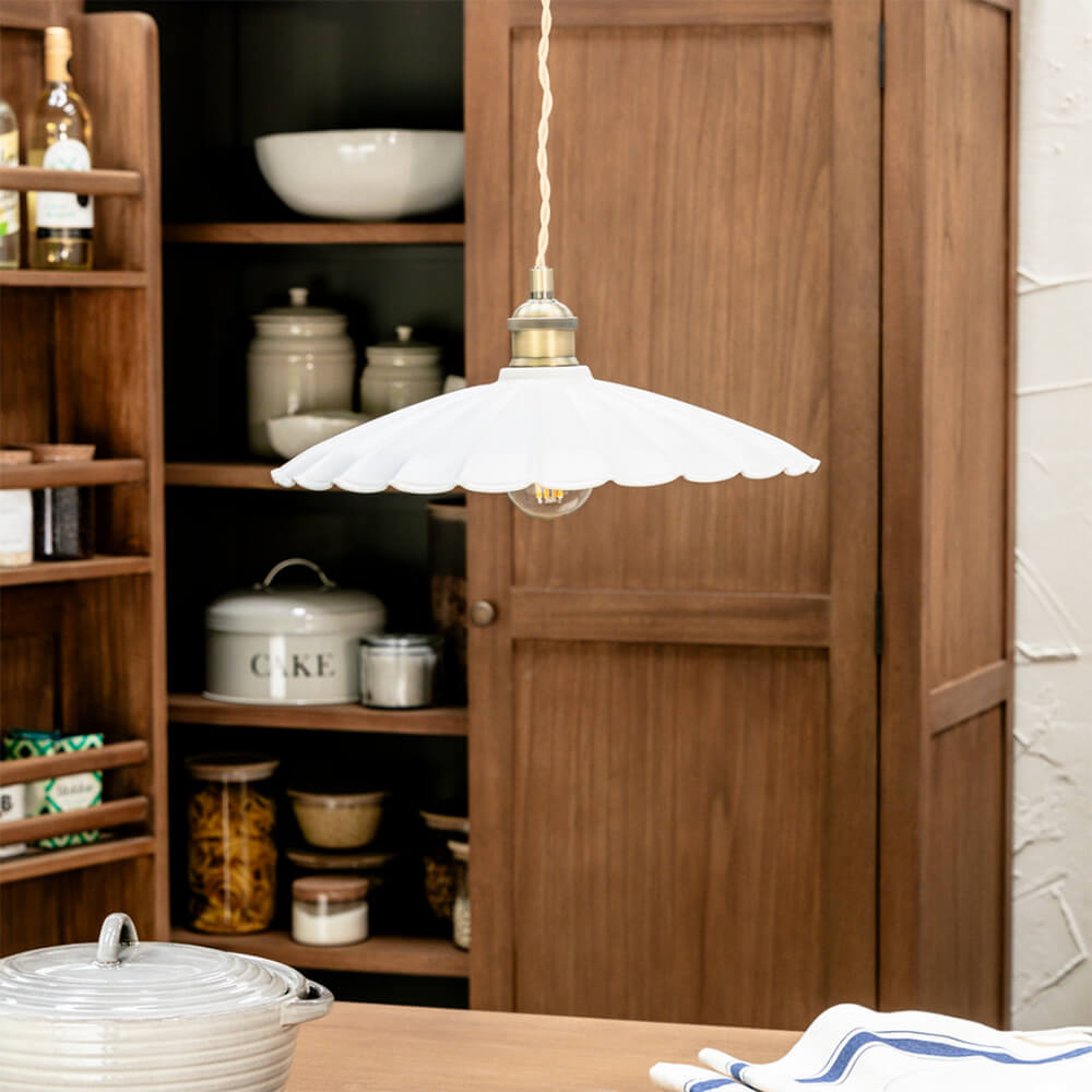 Wanstrow Modern Pendant Light in Chalk White - Perfect for Kitchen Island, Dining Room, and Bedroom Lighting