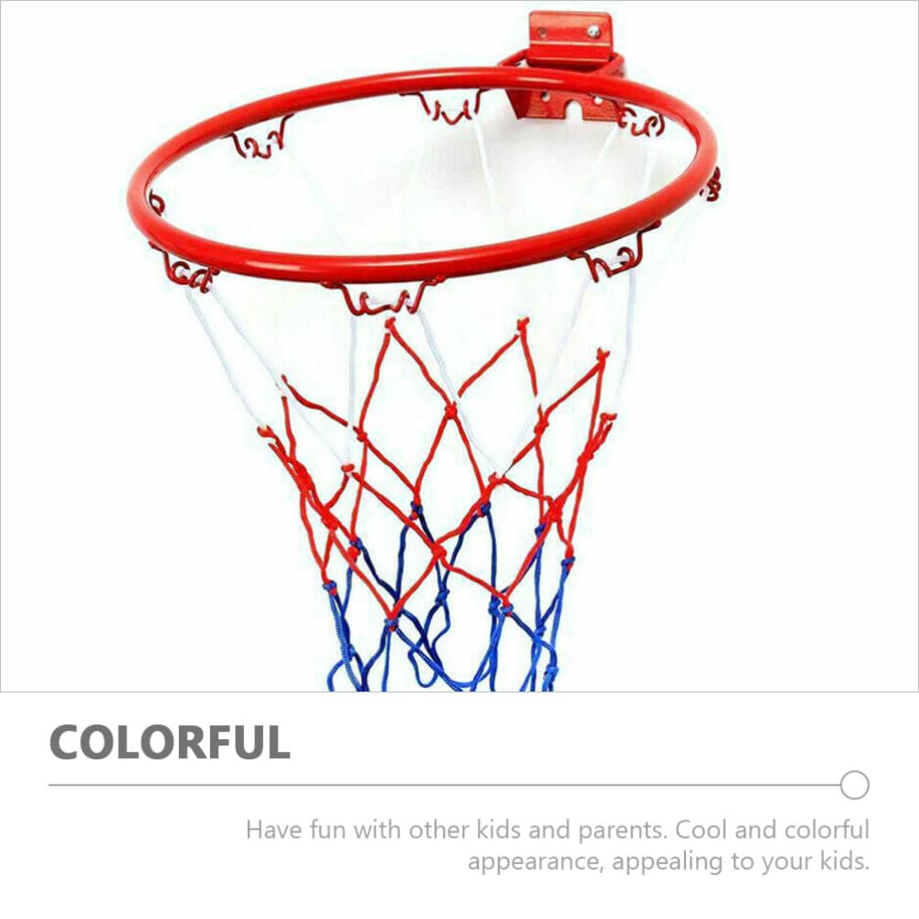 BESPORTBLE 32cm Basketball Hoop - Wall Mounted & Outdoor Basketball Rim with Net - Durable Indoor/Outdoor Basketball Goal for Kids, Backyard, Driveway & Kindergarten Play