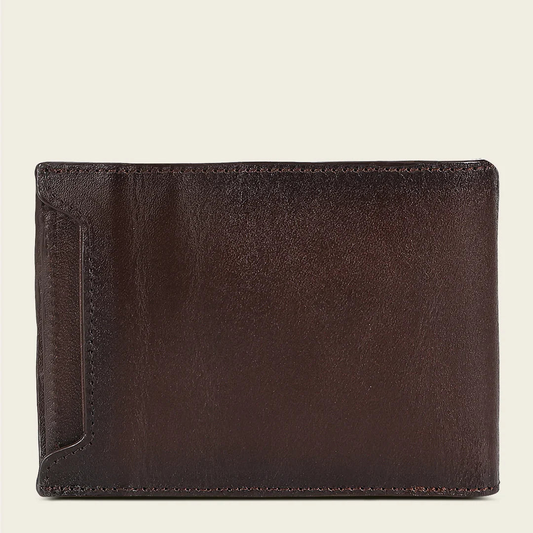 Premium Cuadra Brown Cowhide Leather Bi-Fold Wallet for Men - Durable & Stylish RFID Blocking Wallet for Everyday Use & Travel