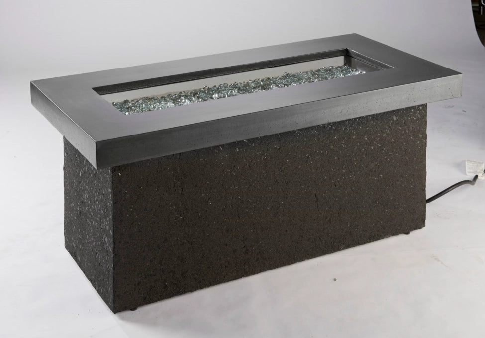 Outdoor Gas Fire Pit Table - The Outdoor Greatroom Company Key Largo Linear Fire Pit for Patio, Backyard, Deck & Poolside Gatherings