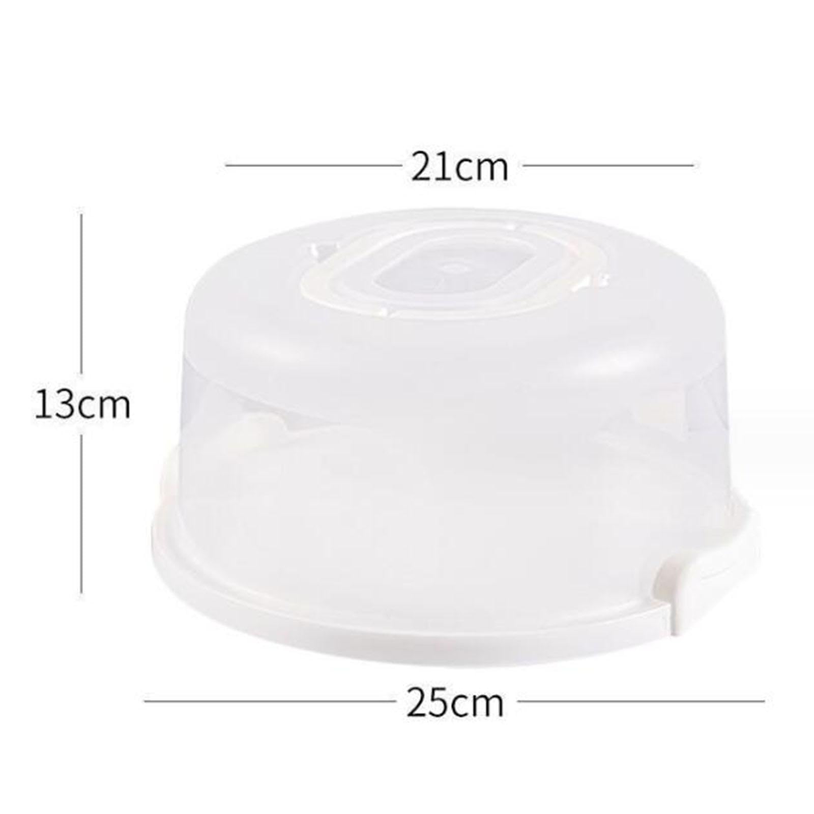 Portable Round Cake Carrier with Handle & Lid - 8 Inch Cake Storage Container, Serving Tray & Stand for Birthday Pies & Desserts | Perfect for Parties, Picnics & Home Baking