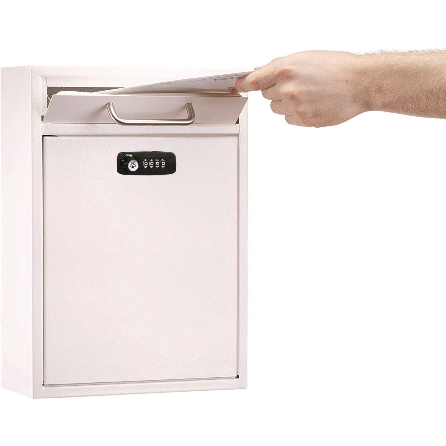Secure Wall Mount Mailbox with Key & Combination Lock - Large 11.2