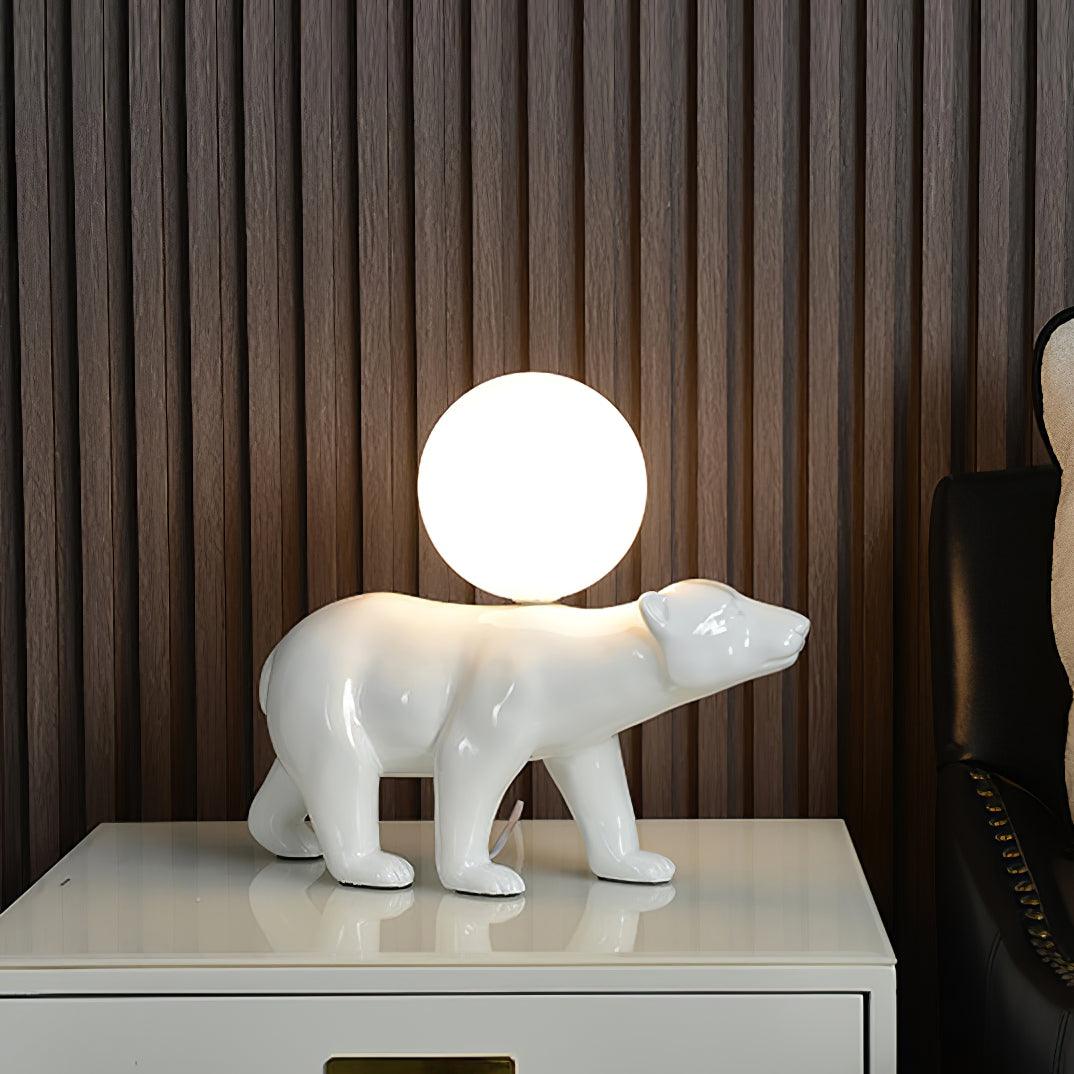 Polar Bear Table Lamp - Cute Night Light for Kids Room, Nursery, Bedroom - Perfect for Reading, Decor & Cozy Ambiance