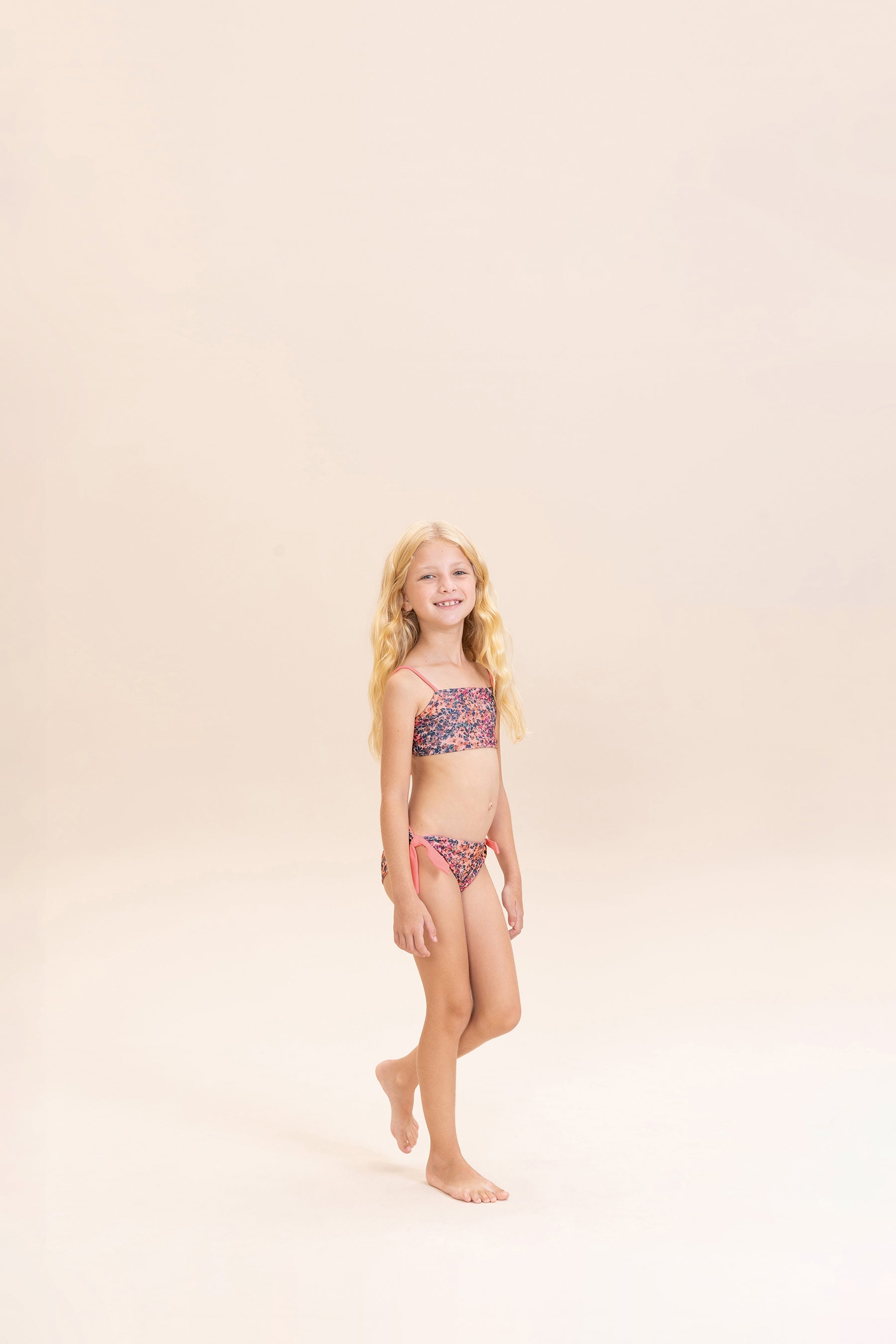 Reversible Kids Bandeau Bikini - Adjustable Swimwear for Girls - Beach & Pool Summer Outfit