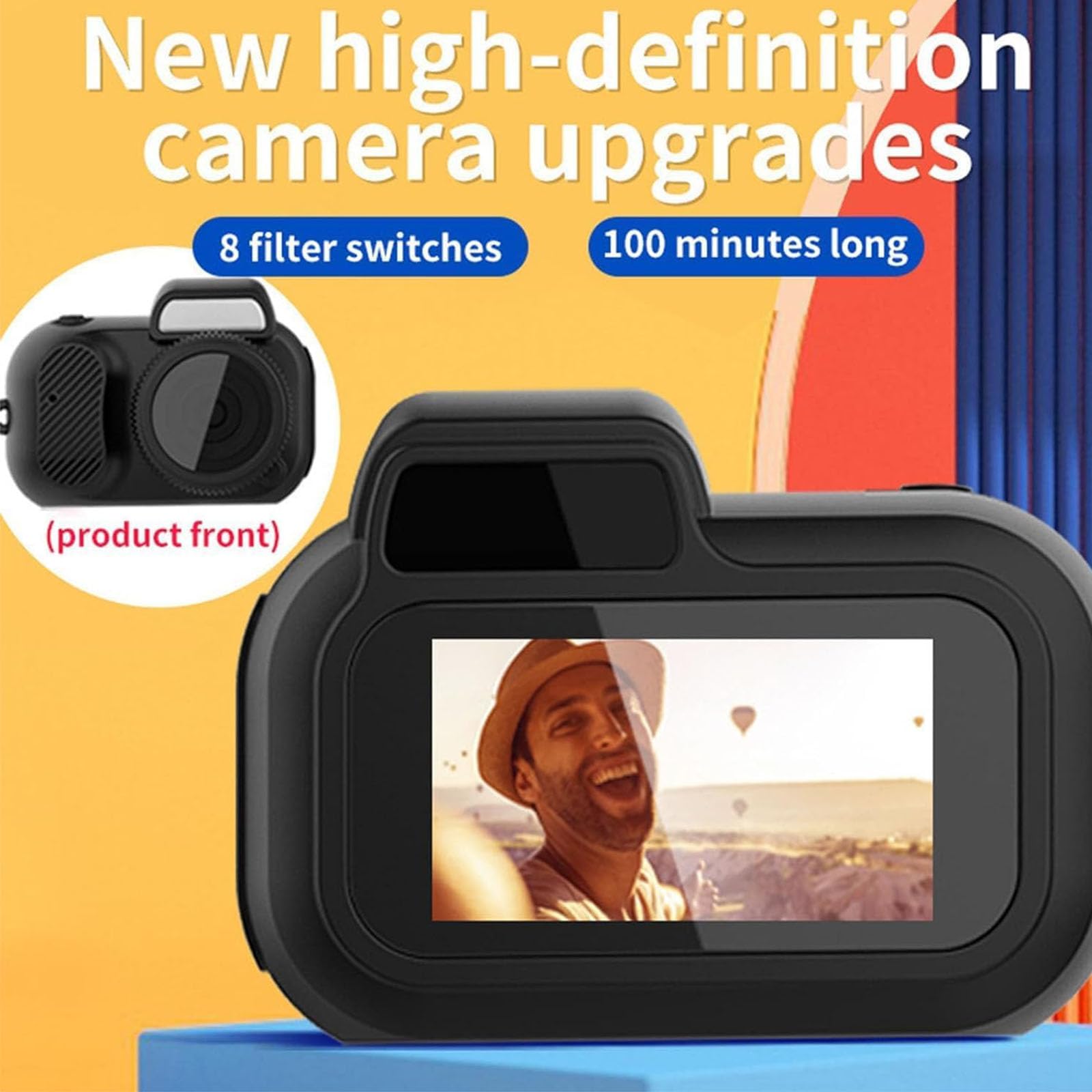 1080P HD Mini Keychain Camera with 64GB Memory Card - Retro Portable Spy Camera for Home Security, Travel & Outdoor Adventures