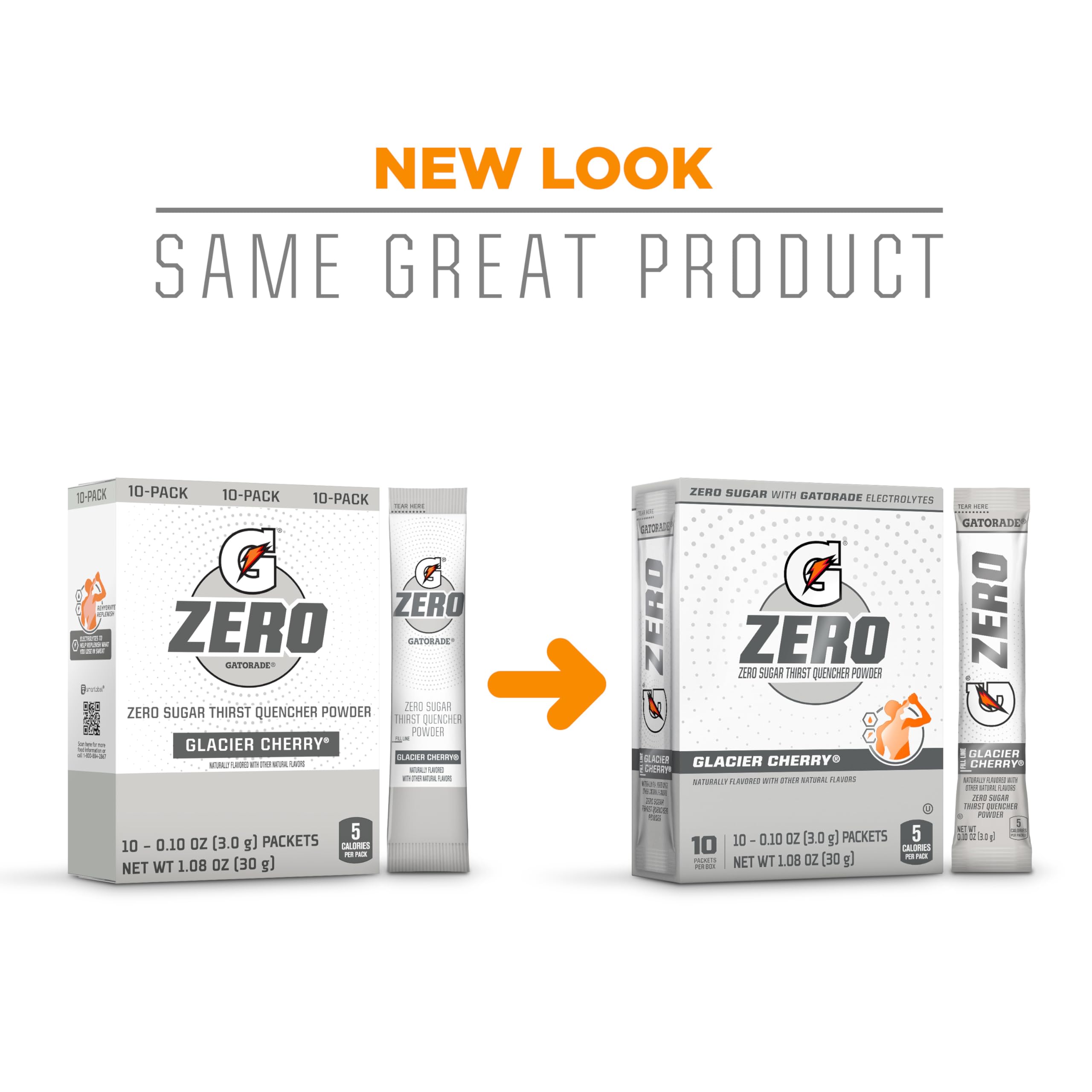 Gatorade G Zero Powder - Glacier Cherry Flavor, 10 Count (Pack of 12) | Sugar-Free Electrolyte Drink Mix for Hydration - Perfect for Workouts, Sports & Outdoor Activities