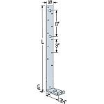Simpson Strong-Tie LTT20B Silver Steel Wall Mount Tension Tie - Heavy Duty Construction Connector for Framing, Decking & Structural Support - Perfect for Home Improvement and DIY Projects