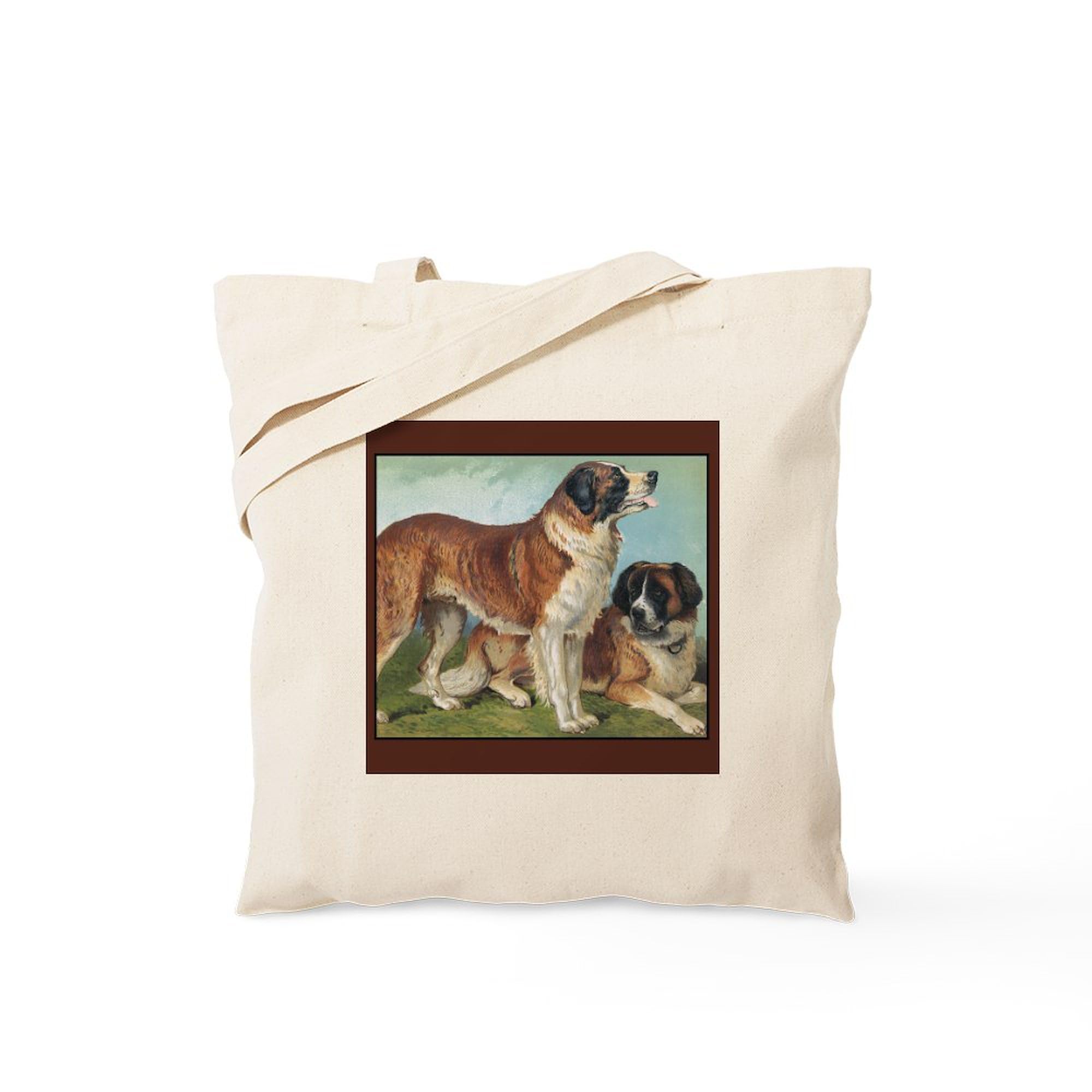 Vintage Saint Bernard Canvas Tote Bag - Eco-Friendly Reusable Grocery Shopping Bag for Women & Men | Perfect for Groceries, Beach Trips & Daily Use